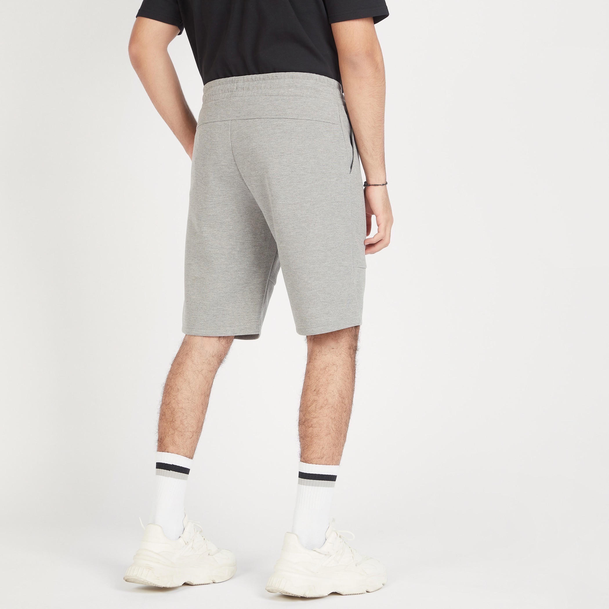 شورت برباط إغلاق وجيوب وطبعات شعار من كابا-men-clothing-sportswearandactivewear-bottoms-image-4