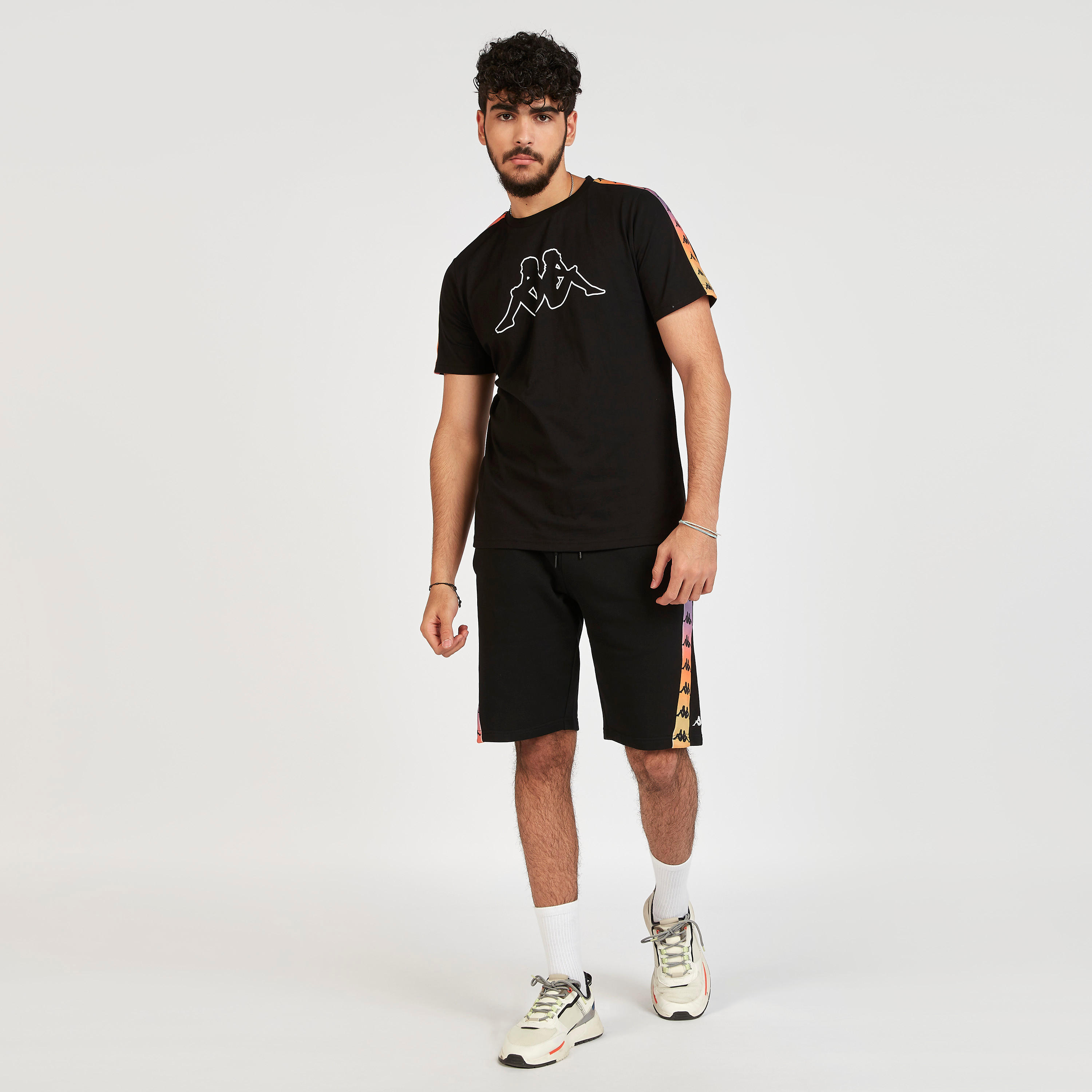 شورت سادة برباط إغلاق وشرائط من كابا-men-clothing-bottoms-shorts-image-2