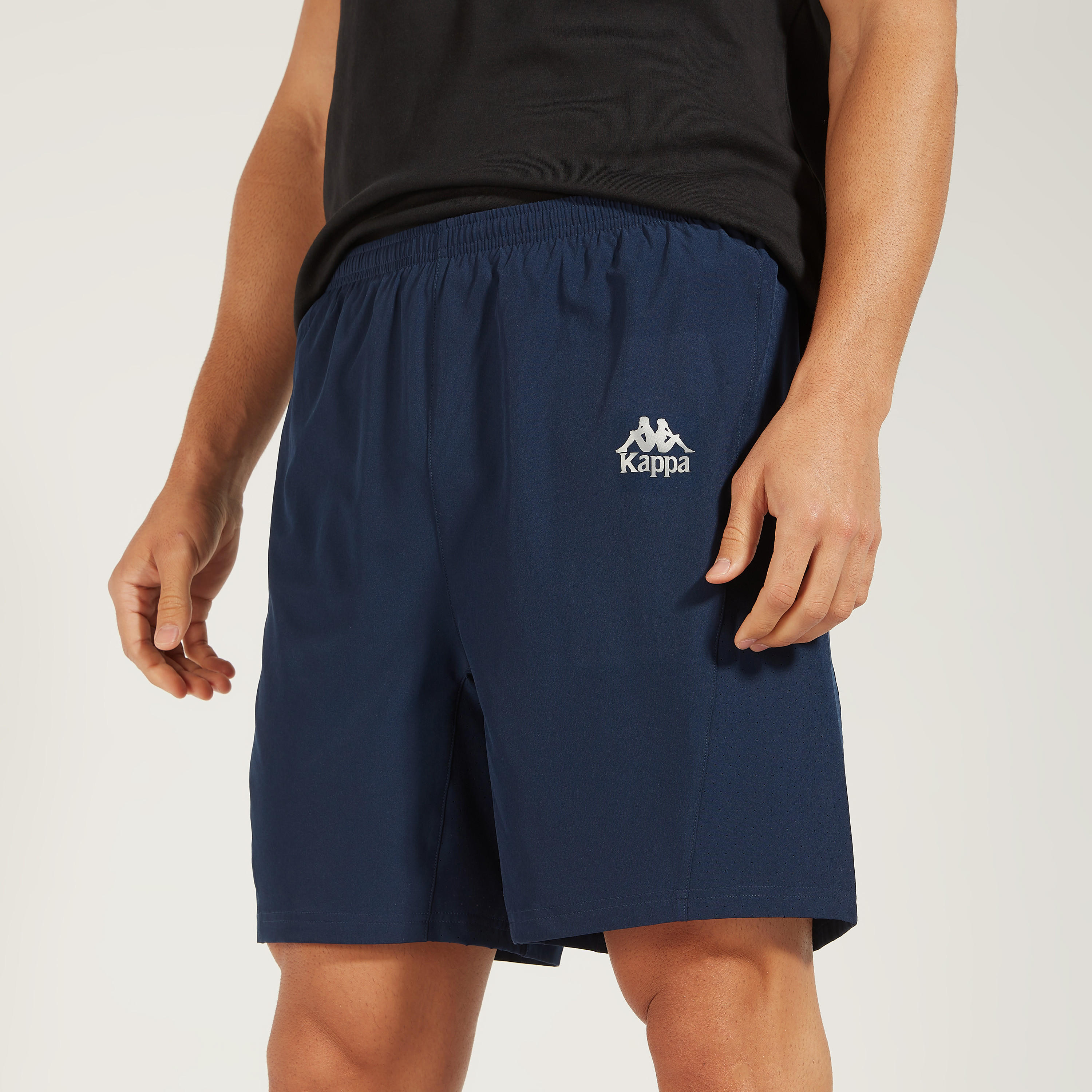 Kappa Logo Detail Shorts with Elasticised Waistband and Zipped Pockets-men-clothing-sportswearandactivewear-bottoms-image-2