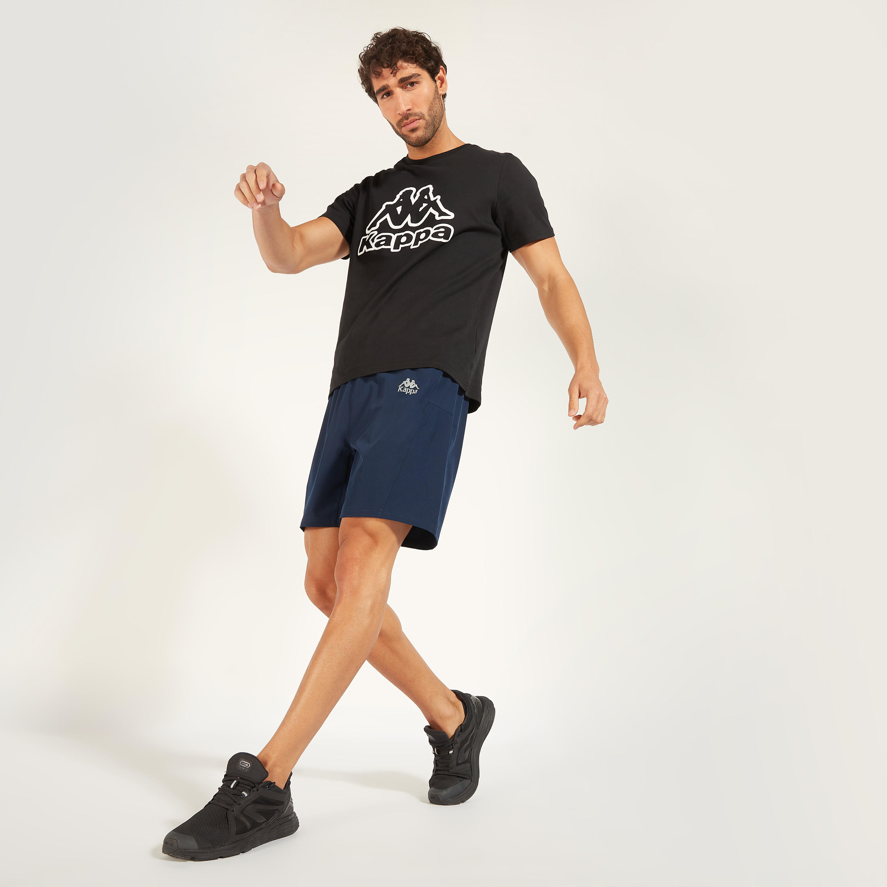 Kappa Logo Detail Shorts with Elasticised Waistband and Zipped Pockets-men-clothing-sportswearandactivewear-bottoms-image-3