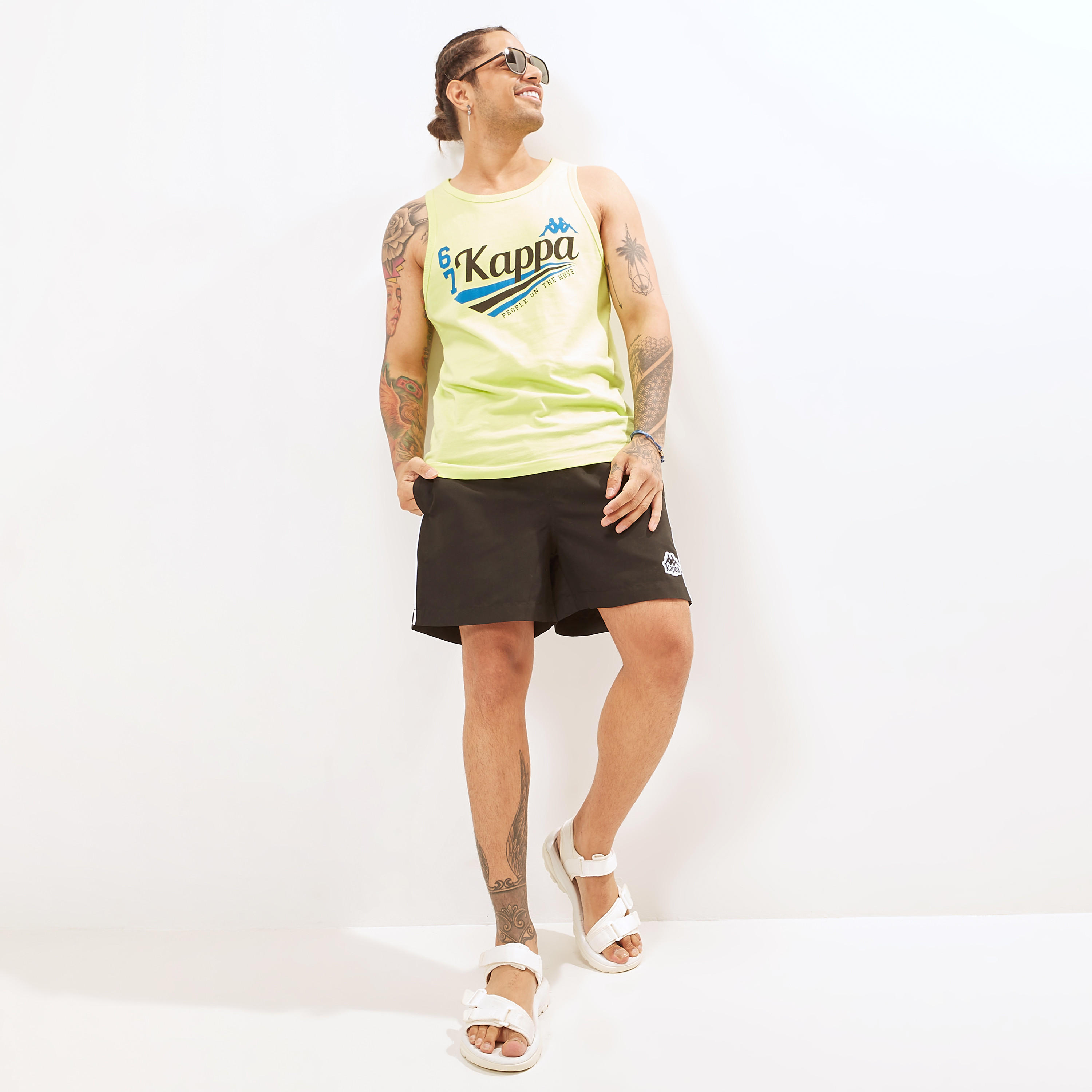 Kappa Logo Detail Shorts with Drawstring Closure and Pockets-men-clothing-sportswearandactivewear-bottoms-image-2