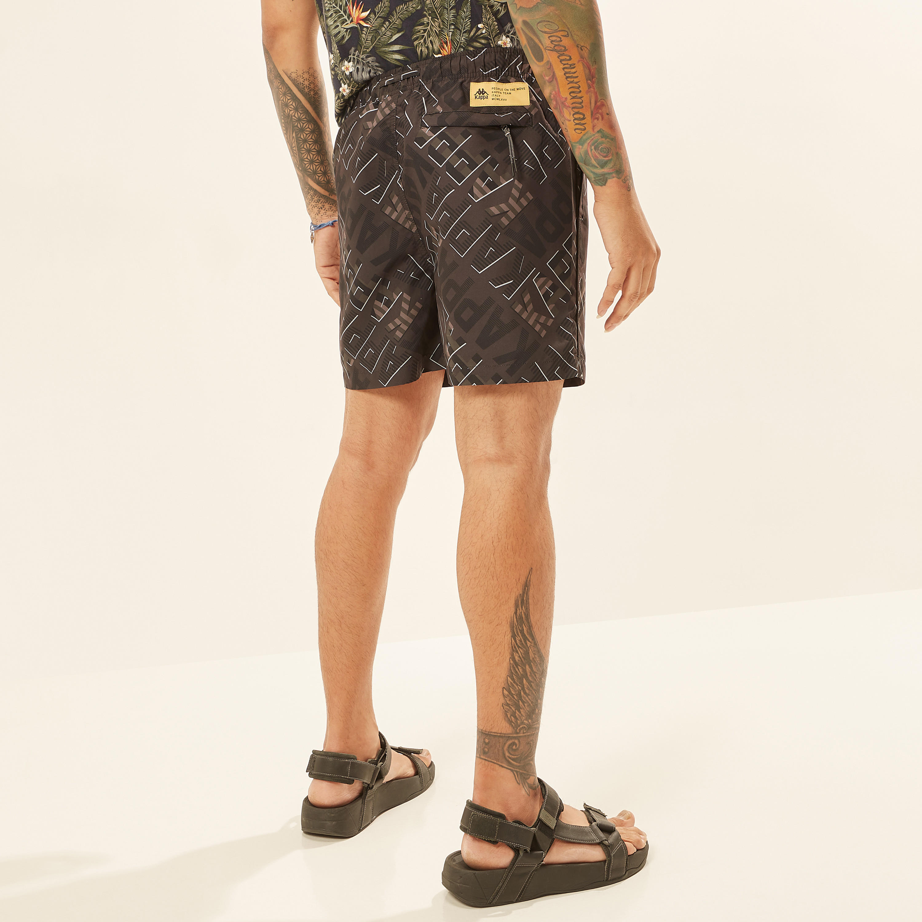 Kappa All Over Print Shorts with Drawstring Closure and Pockets-men-clothing-sportswearandactivewear-bottoms-image-4