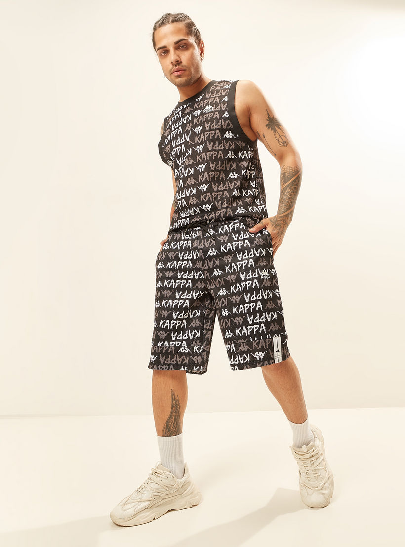 شورت برباط إغلاق وجيوب وطبعات من كابا-men-clothing-bottoms-shorts-image-2