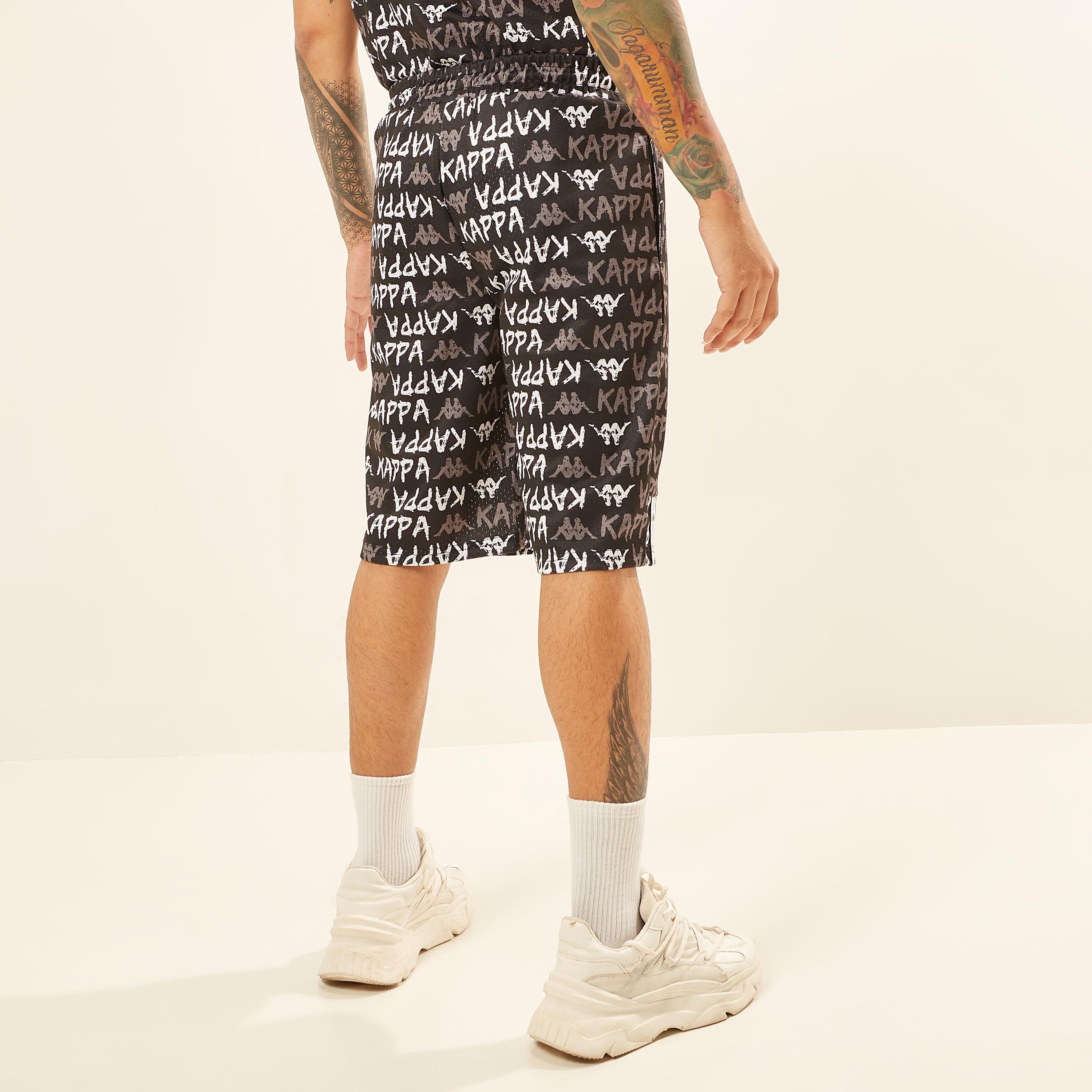 شورت برباط إغلاق وجيوب وطبعات من كابا-men-clothing-bottoms-shorts-image-4
