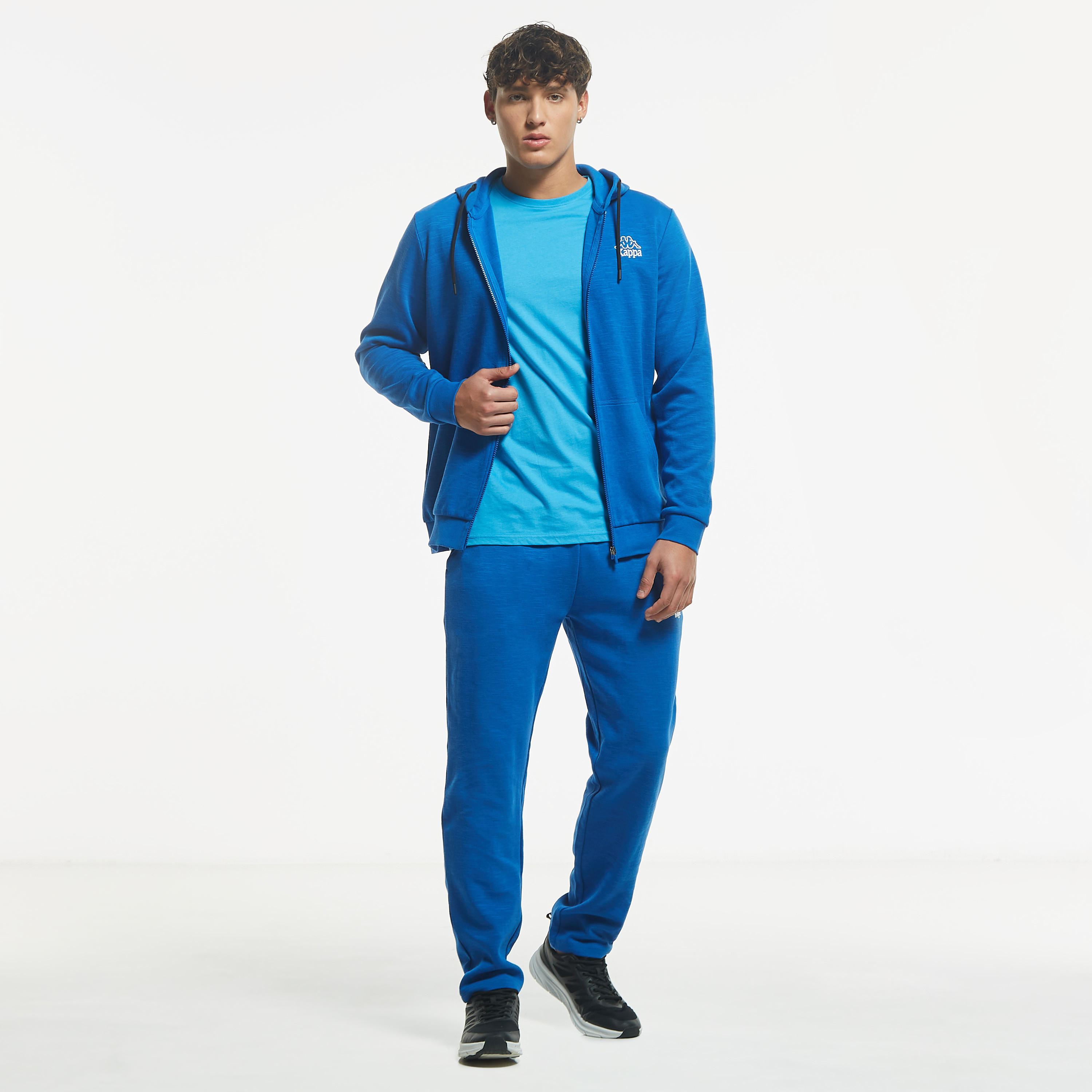 بنطلون رياضي سادة برباط إغلاق وجيوب من كابا-men-clothing-sportswearandactivewear-bottoms-image-3