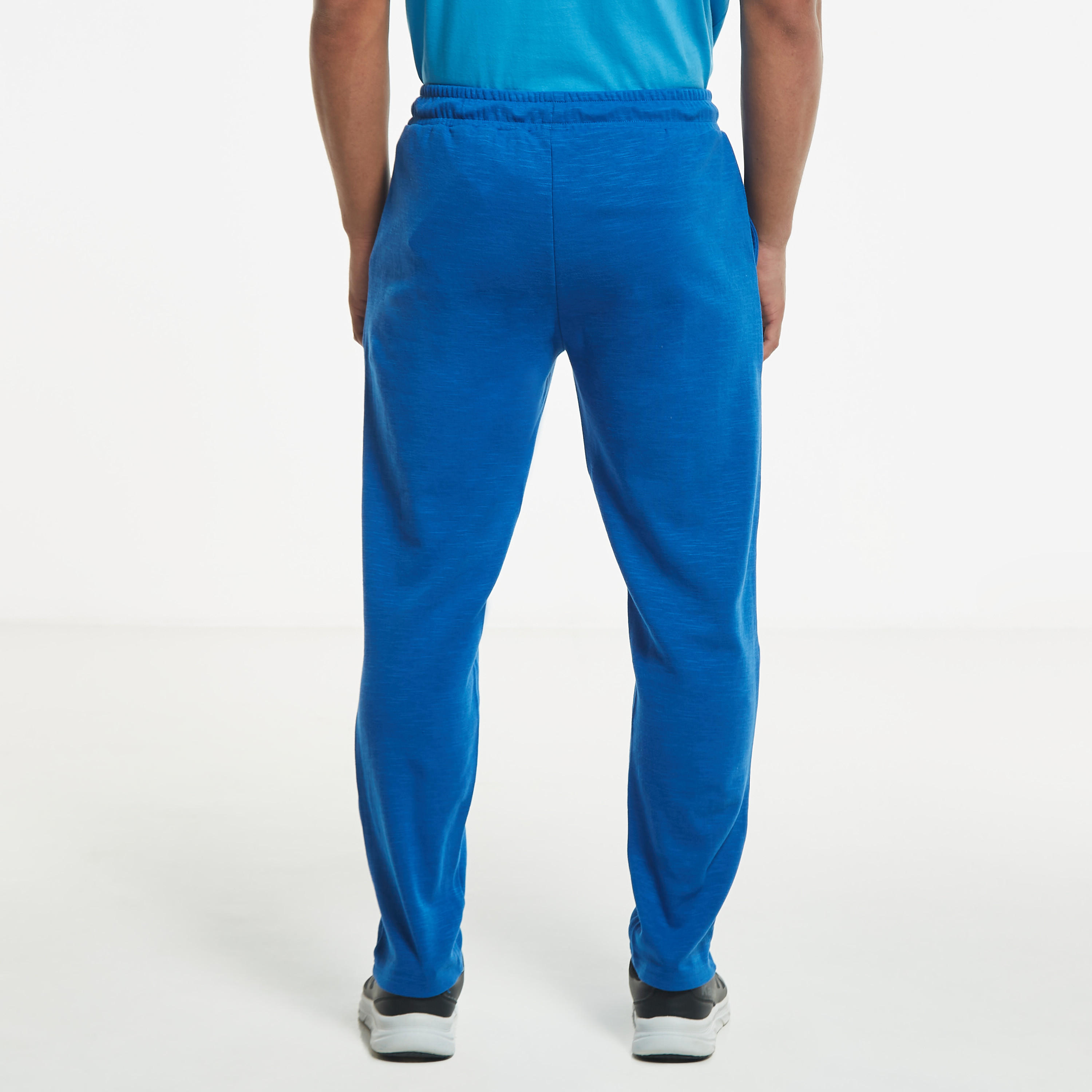 بنطلون رياضي سادة برباط إغلاق وجيوب من كابا-men-clothing-sportswearandactivewear-bottoms-image-2