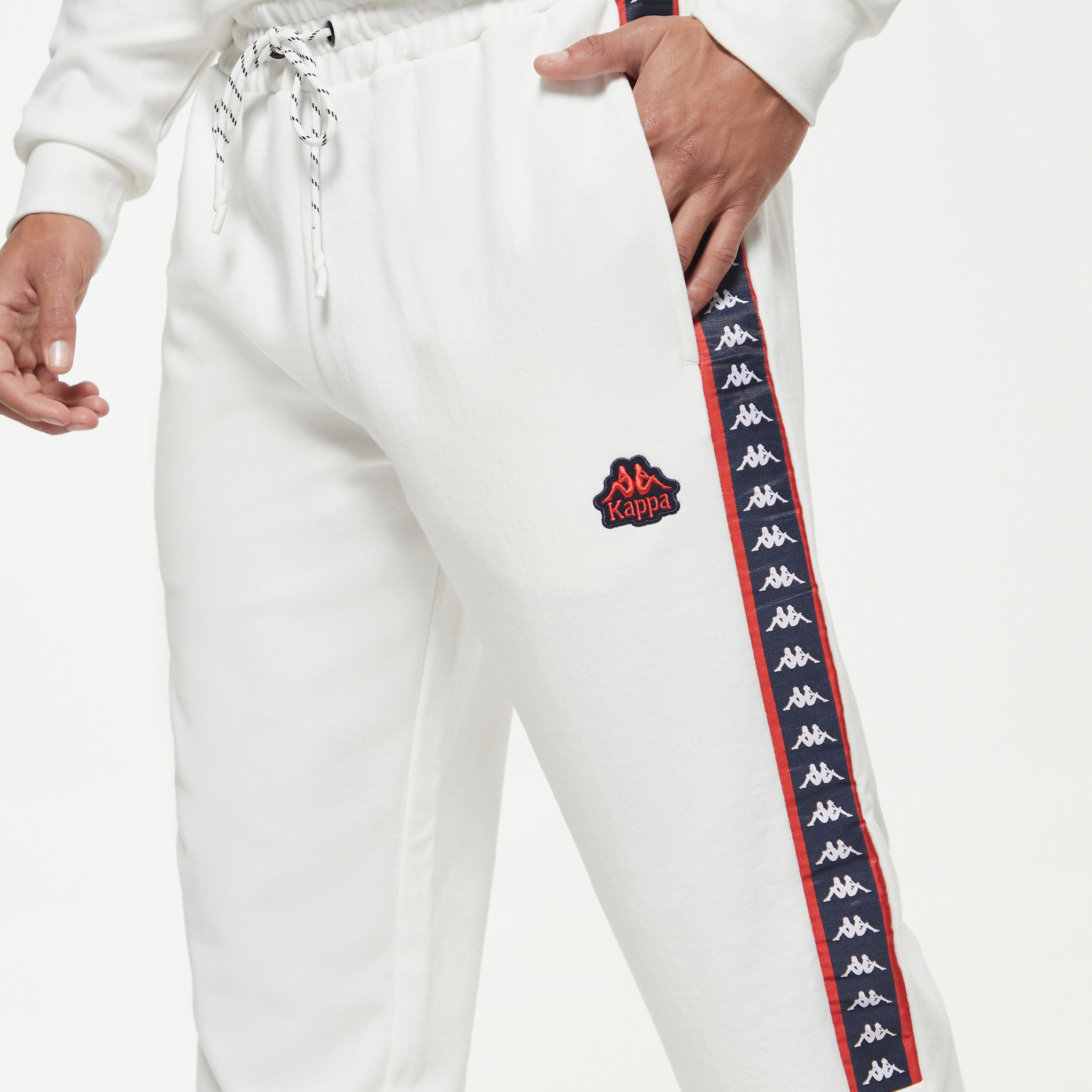 Kappa Logo Tape Detail Joggers with Drawstring Closure and Pockets-men-clothing-sportswearandactivewear-bottoms-image-4