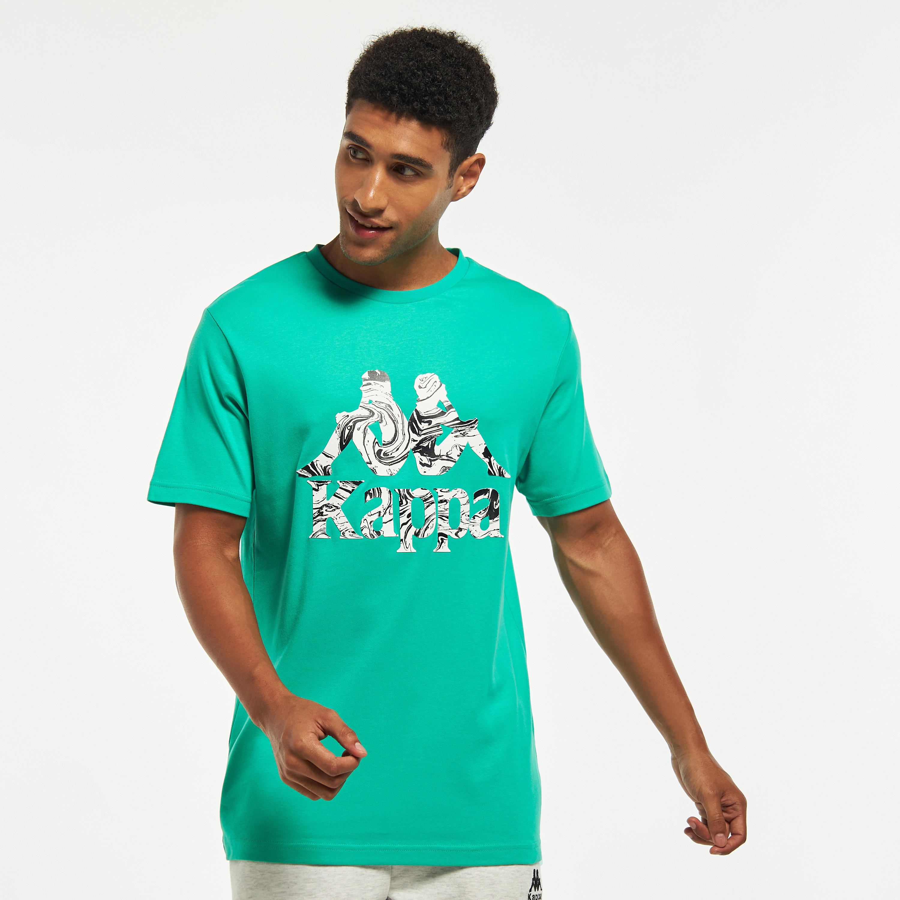 Kappa Logo Print T-shirt with Short Sleeves and Crew Neck-men-clothing-sportswearandactivewear-tshirtsandpolos-image-1