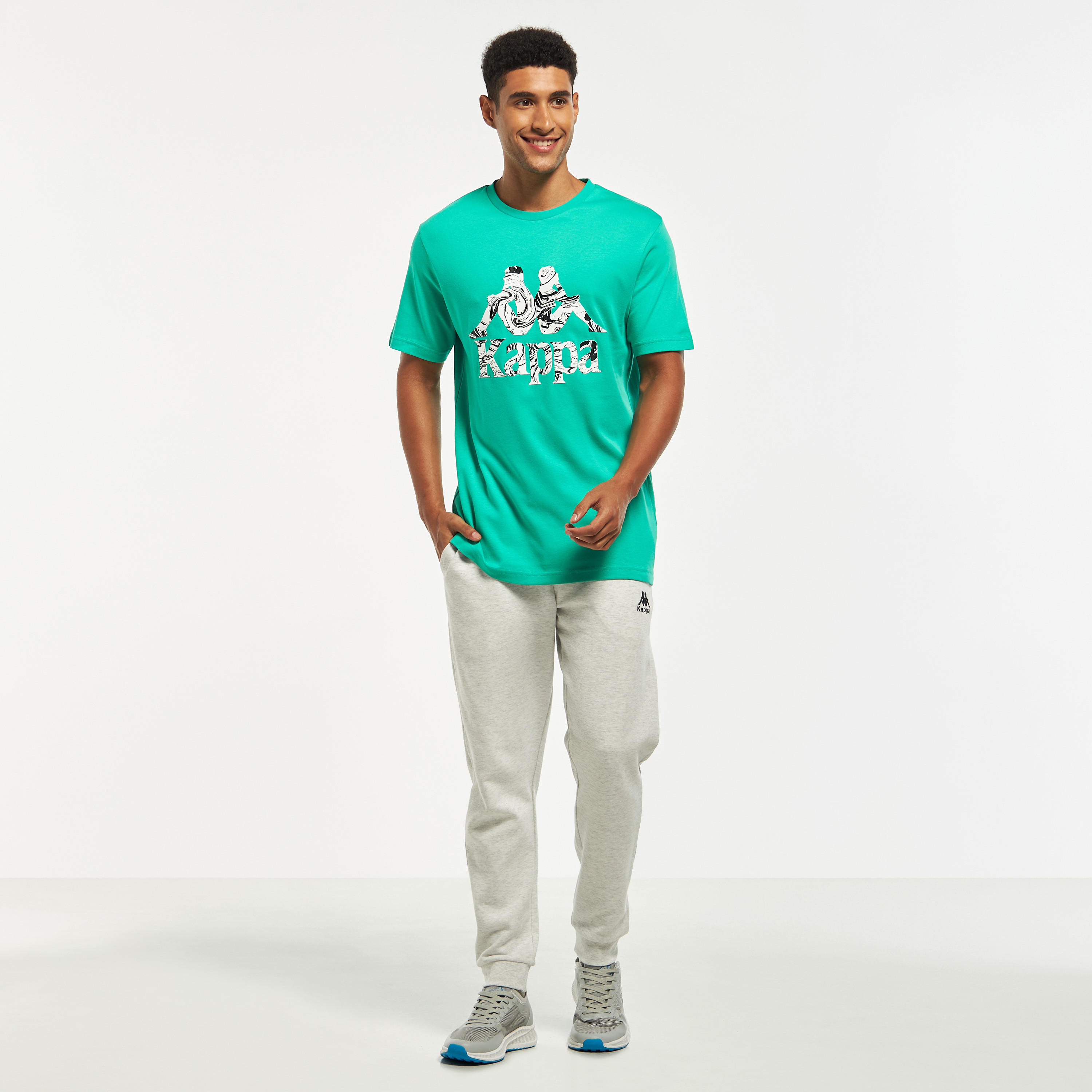 Kappa Logo Print T-shirt with Short Sleeves and Crew Neck-men-clothing-sportswearandactivewear-tshirtsandpolos-image-2