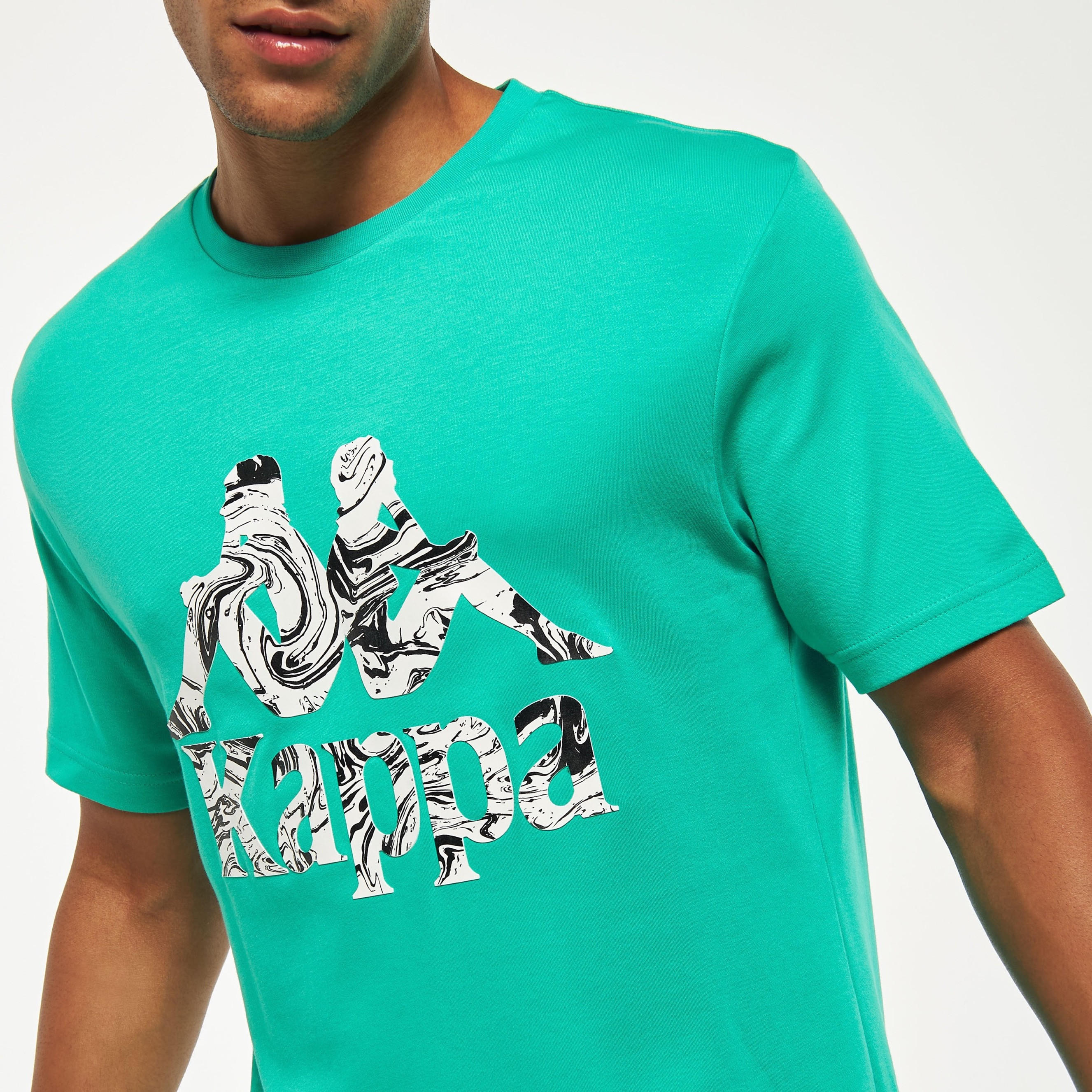 Kappa Logo Print T-shirt with Short Sleeves and Crew Neck-men-clothing-sportswearandactivewear-tshirtsandpolos-image-4