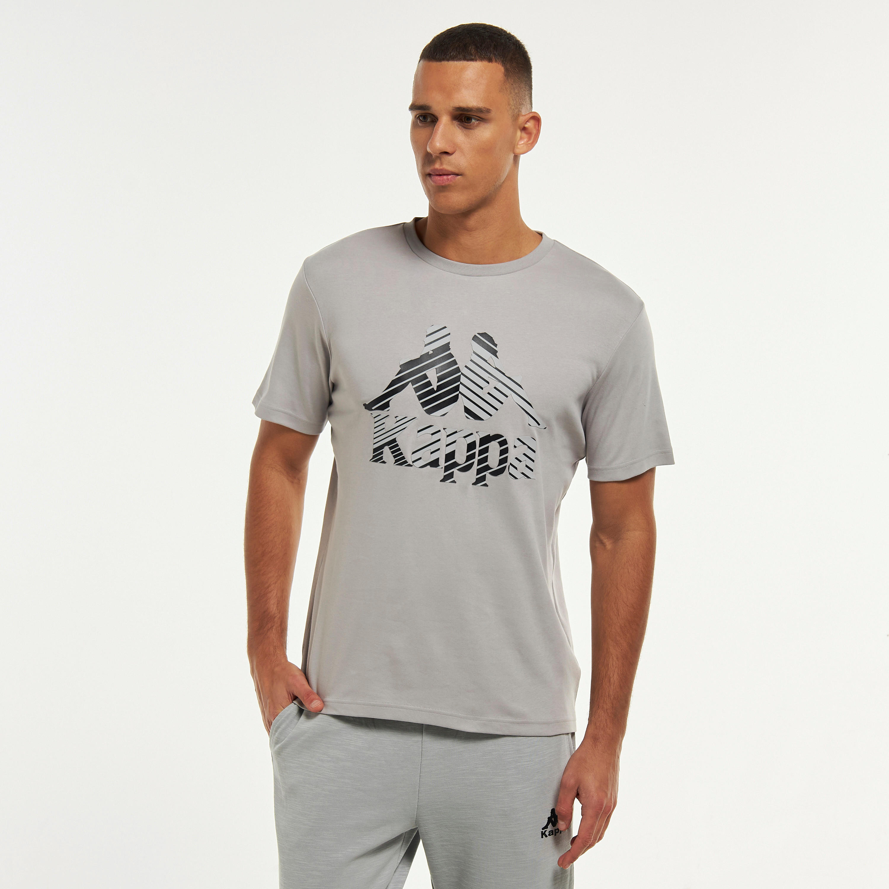 Kappa Logo Print T-shirt with Short Sleeves and Crew Neck-men-clothing-sportswearandactivewear-tshirtsandpolos-image-5