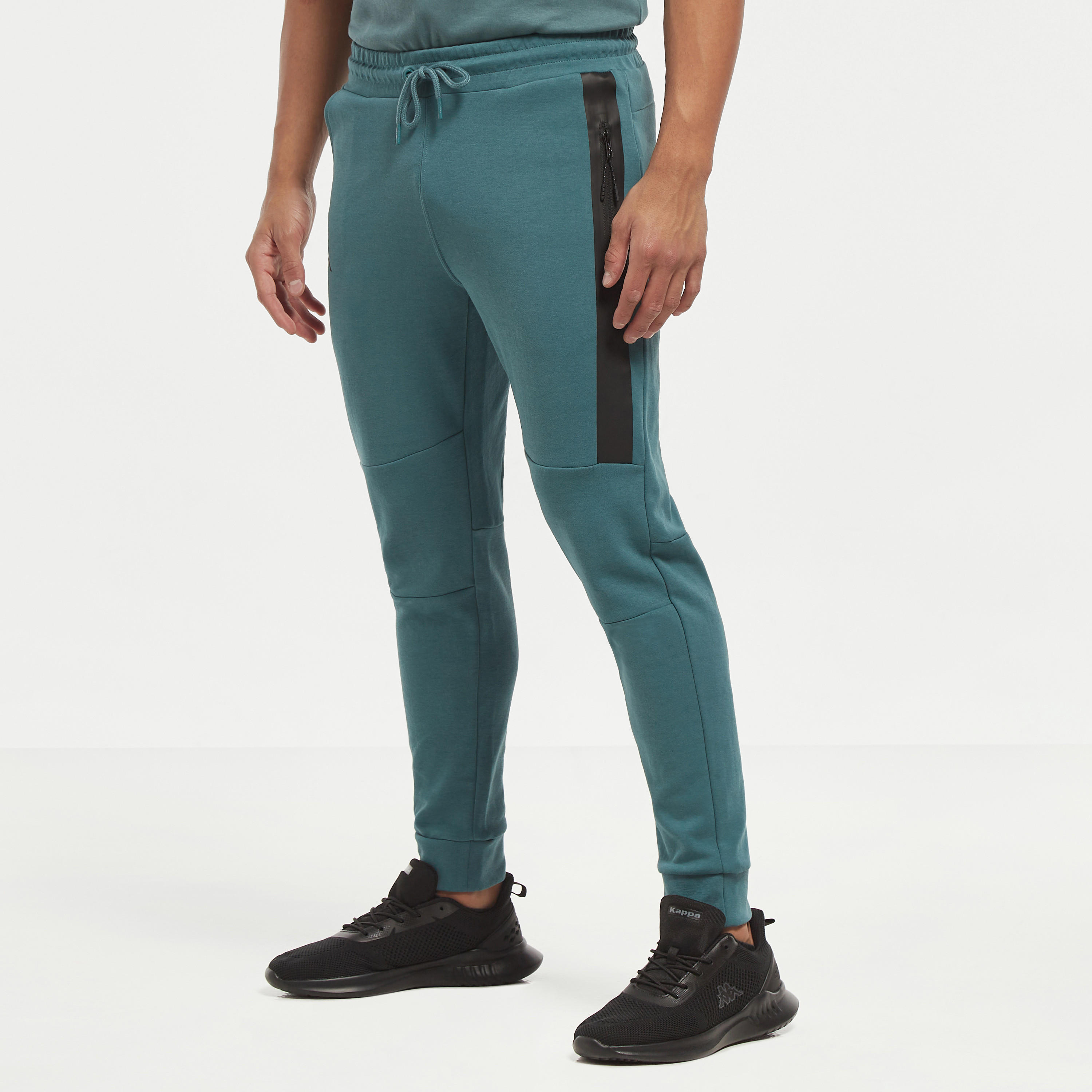 Kappa Solid Joggers with Drawstring Closure and Pockets-men-clothing-sportswearandactivewear-bottoms-image-1