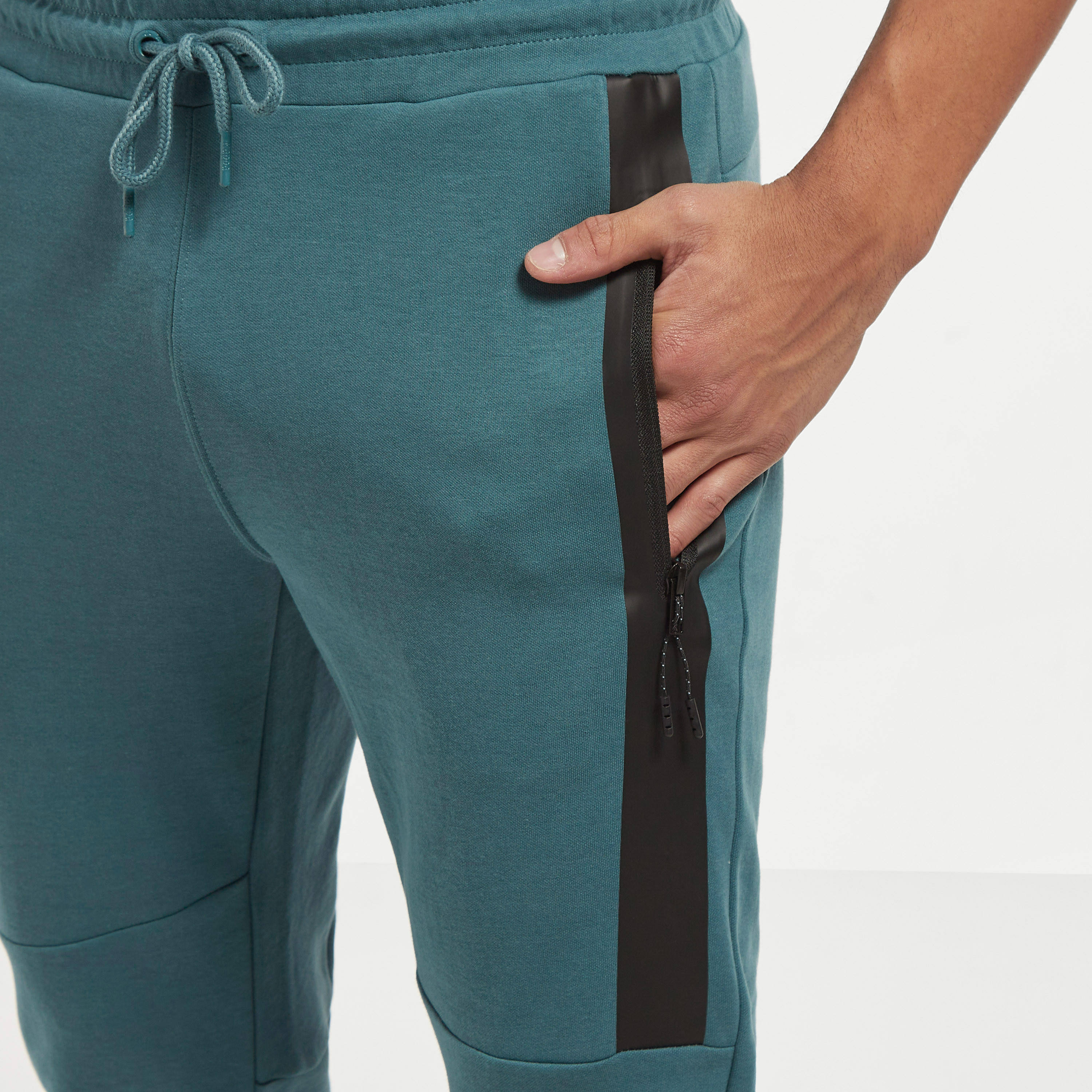 Kappa Solid Joggers with Drawstring Closure and Pockets-men-clothing-sportswearandactivewear-bottoms-image-4