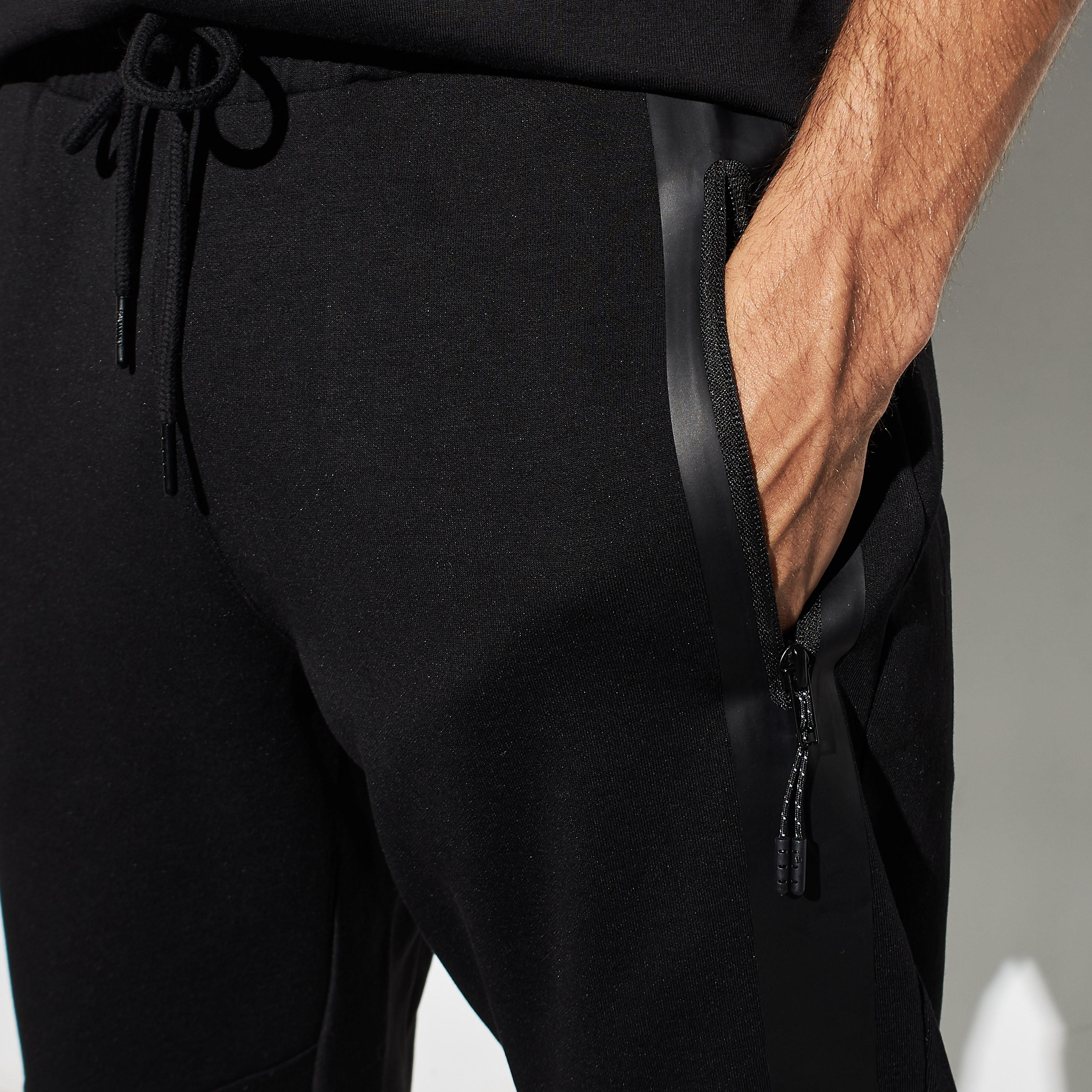 Kappa Solid Joggers with Drawstring Closure and Zipper Pockets-men-clothing-sportswearandactivewear-bottoms-image-3
