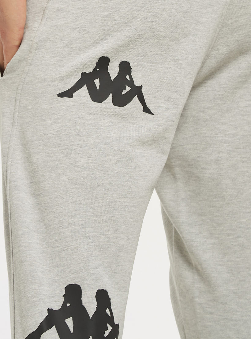 Kappa Logo Print Joggers with Drawstring Closure and Pockets-men-clothing-sportswearandactivewear-bottoms-image-4