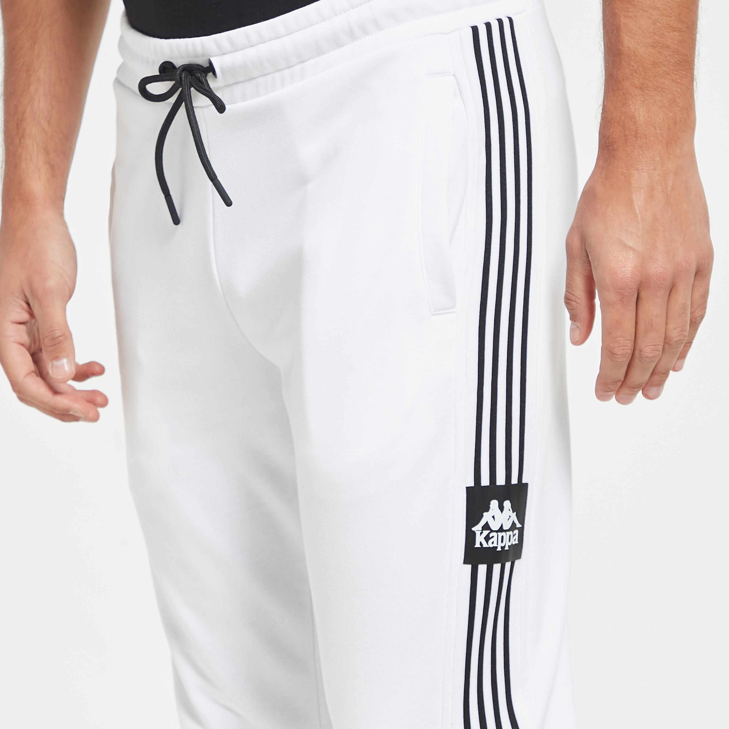 بنطلون رياضي محبوك برباط إغلاق وجيوب وتفاصيل شريطة من كابا-sports-men-clothing-bottoms-image-4