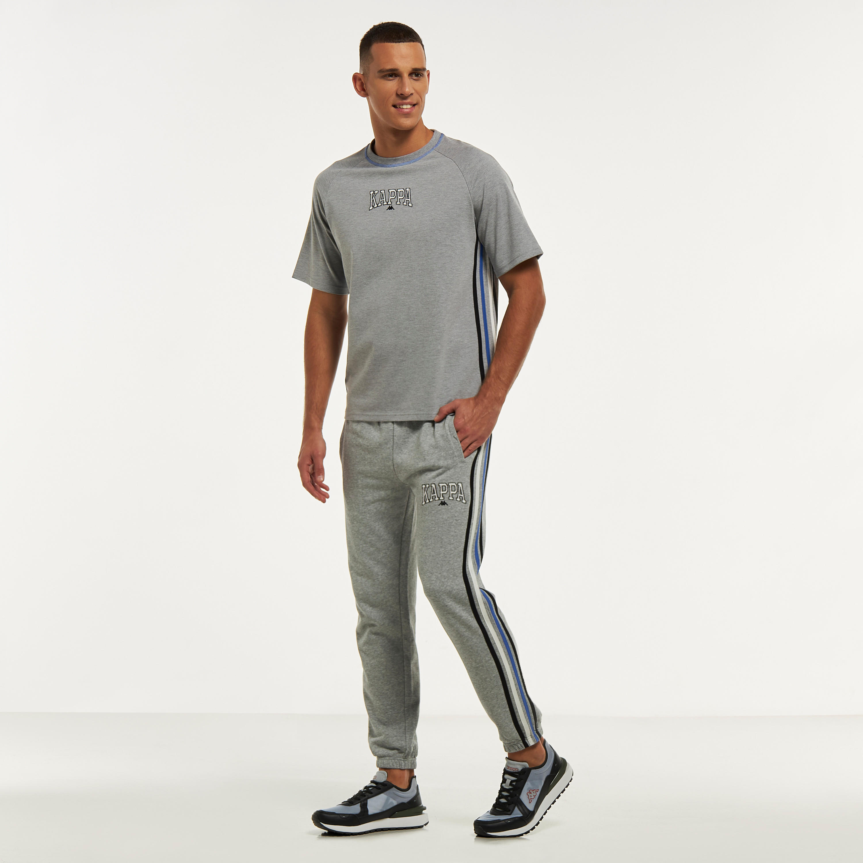 Kappa Tape Detail Joggers with Drawstring Closure and Pockets-men-clothing-sportswearandactivewear-bottoms-image-2