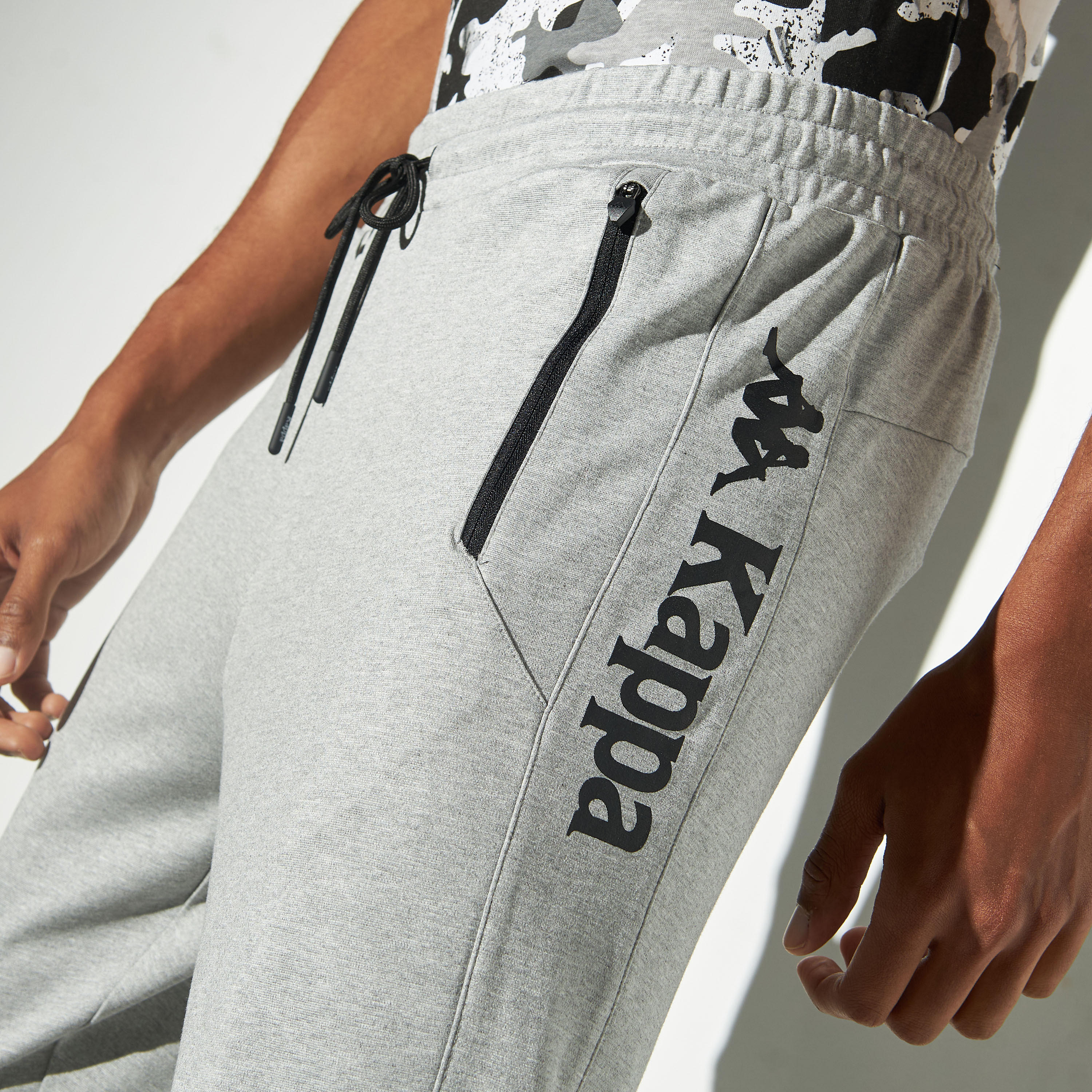 Kappa Logo Print Joggers with Drawstring Closure and Pockets-men-clothing-sportswearandactivewear-tracksuits-image-4
