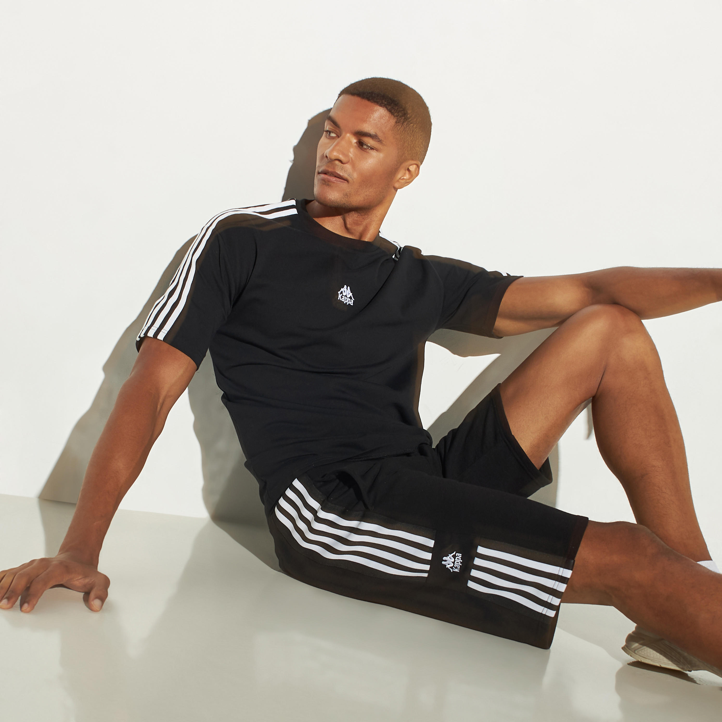 Kappa Tape Detail Shorts with Drawstring Closure and Pockets-men-clothing-bottoms-shorts-image-5