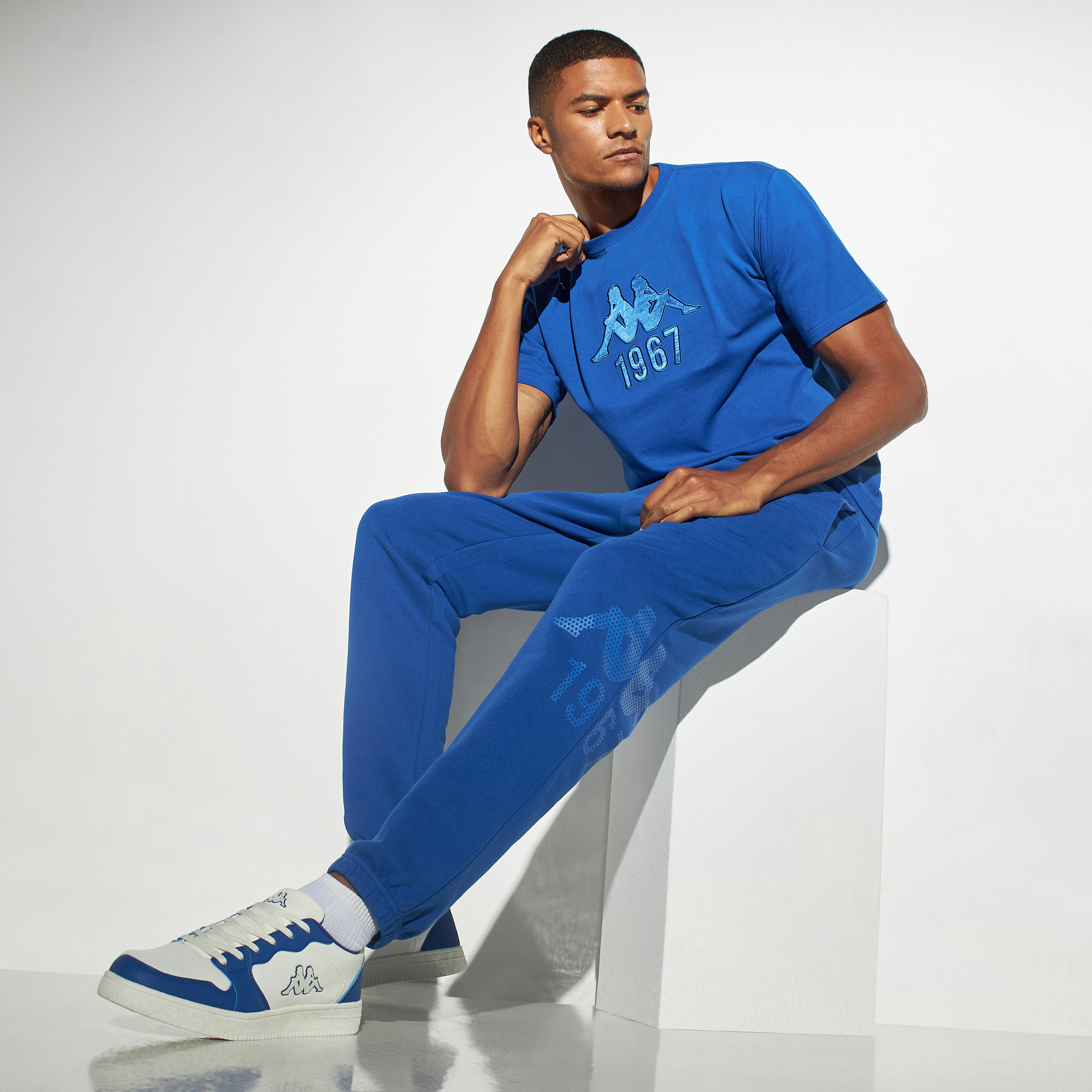 Kappa Logo Detail Joggers with Elasticated Waistband and Pockets-men-clothing-sportswearandactivewear-bottoms-image-2
