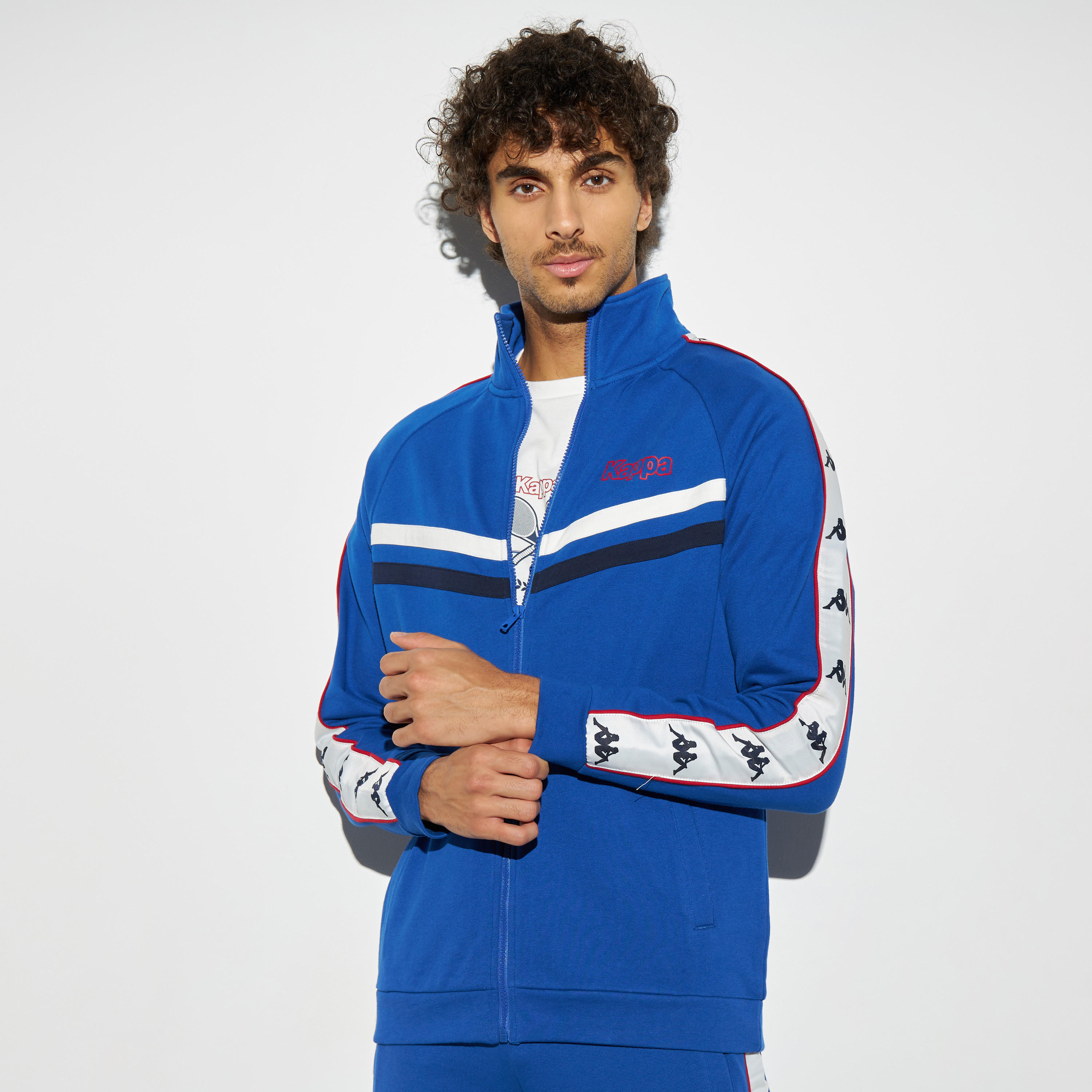 Kappa Panelled Zip Through High Neck Jacket with Pockets-men-clothing-jacketsandblazers-jackets-image-1