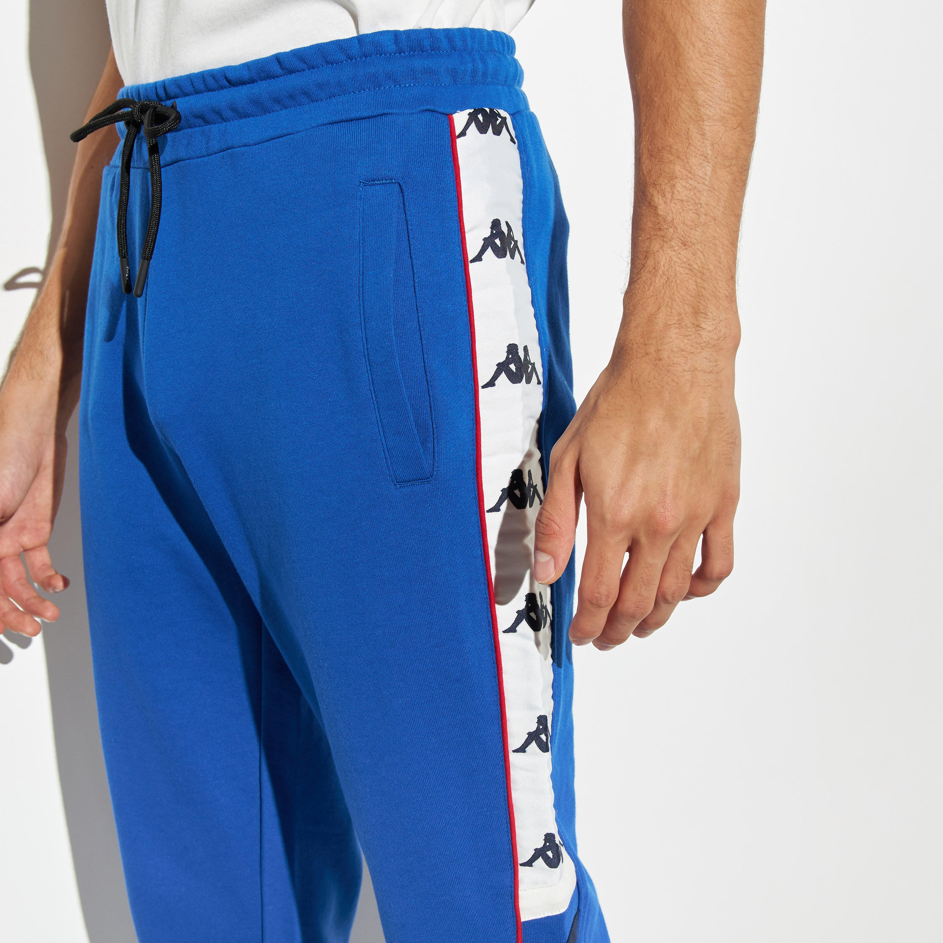 Kappa Logo Panel Joggers with Drawstring Closure and Pockets-men-clothing-sportswearandactivewear-tracksuits-image-2