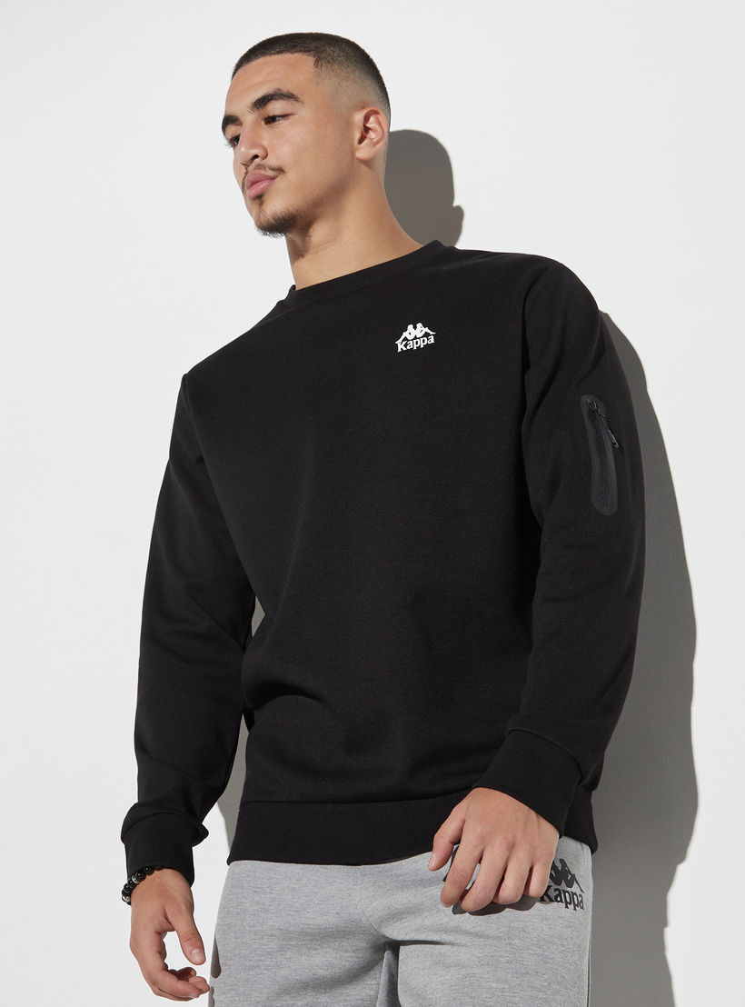 سويت شيرت بياقة ضيّقة وسحاب إغلاق وطبعات من كابا-men-winterwear-hoodiesandsweatshirts-image-1