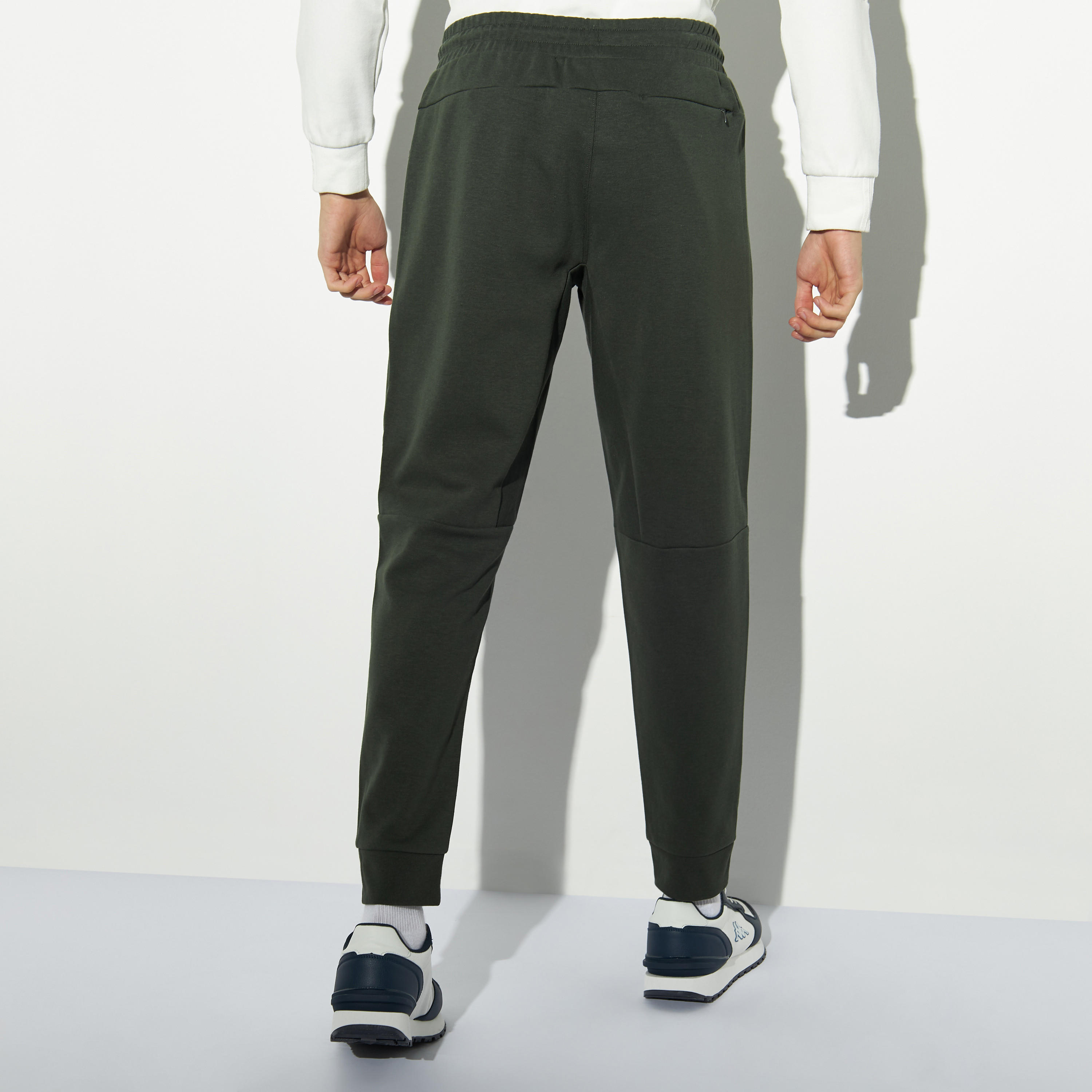 Kappa Solid Joggers with Drawstring Closure and Zipper Pockets-men-clothing-sportswearandactivewear-bottoms-image-3