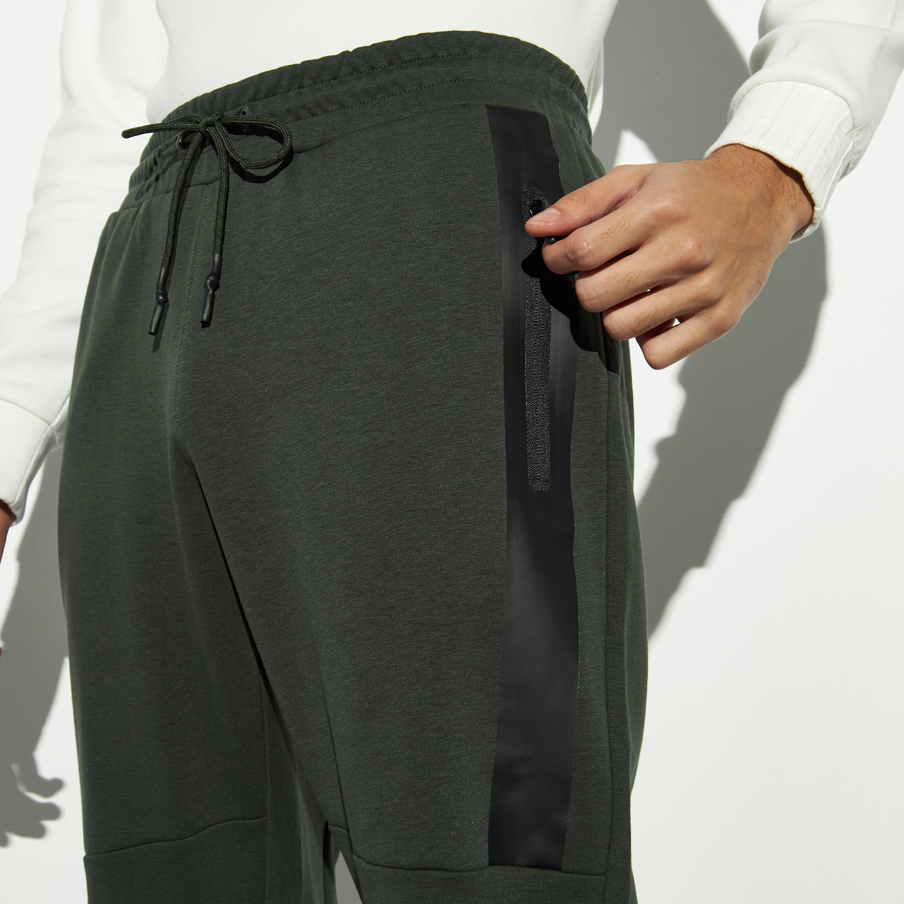 Kappa Solid Joggers with Drawstring Closure and Zipper Pockets-men-clothing-sportswearandactivewear-bottoms-image-4