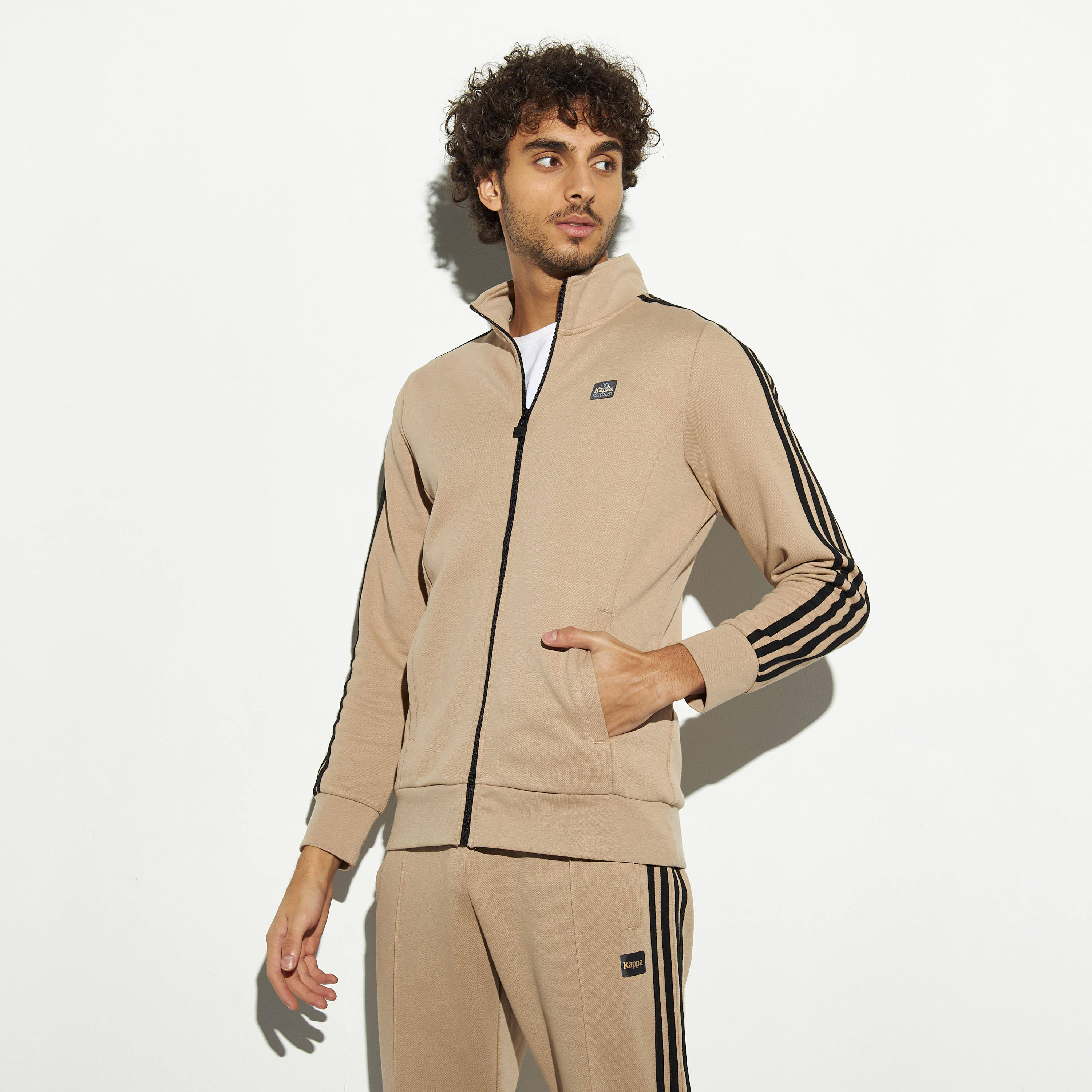 Kappa Tape Detail Zip Through Performance Jacket-men-clothing-jacketsandblazers-jackets-image-1