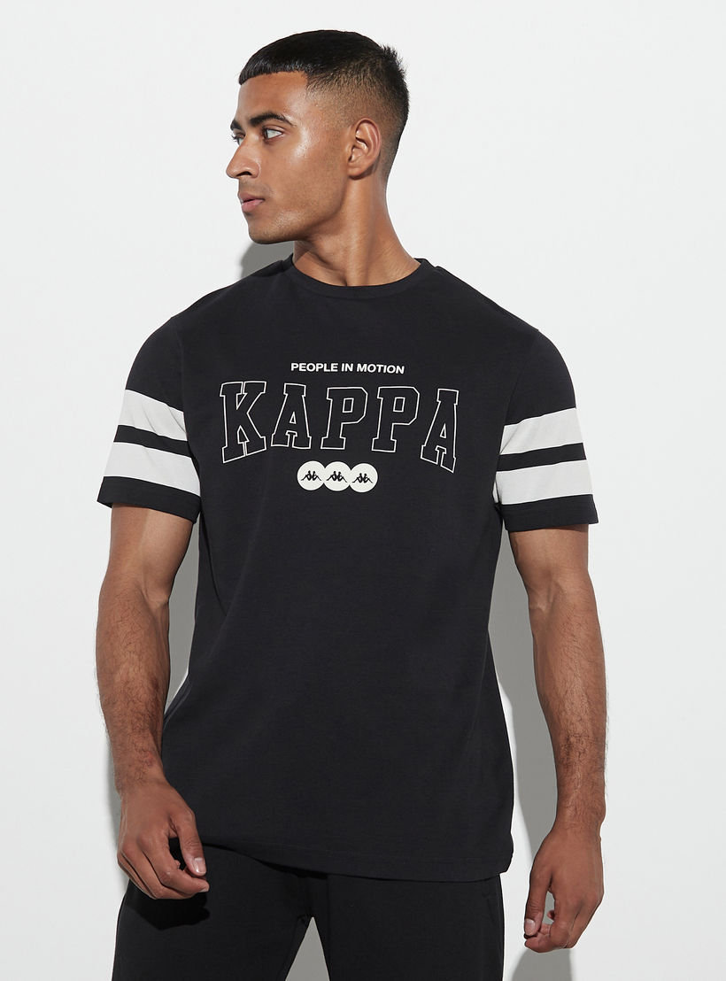 Kappa Graphic Print Crew Neck T-shirt with Short Sleeves-men-clothing-sportswearandactivewear-tshirtsandpolos-image-1