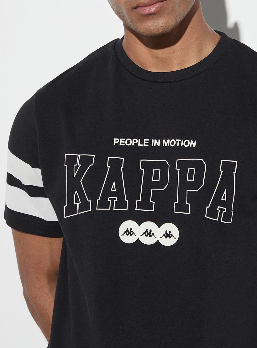 Kappa Graphic Print Crew Neck T-shirt with Short Sleeves-men-clothing-sportswearandactivewear-tshirtsandpolos-image-4