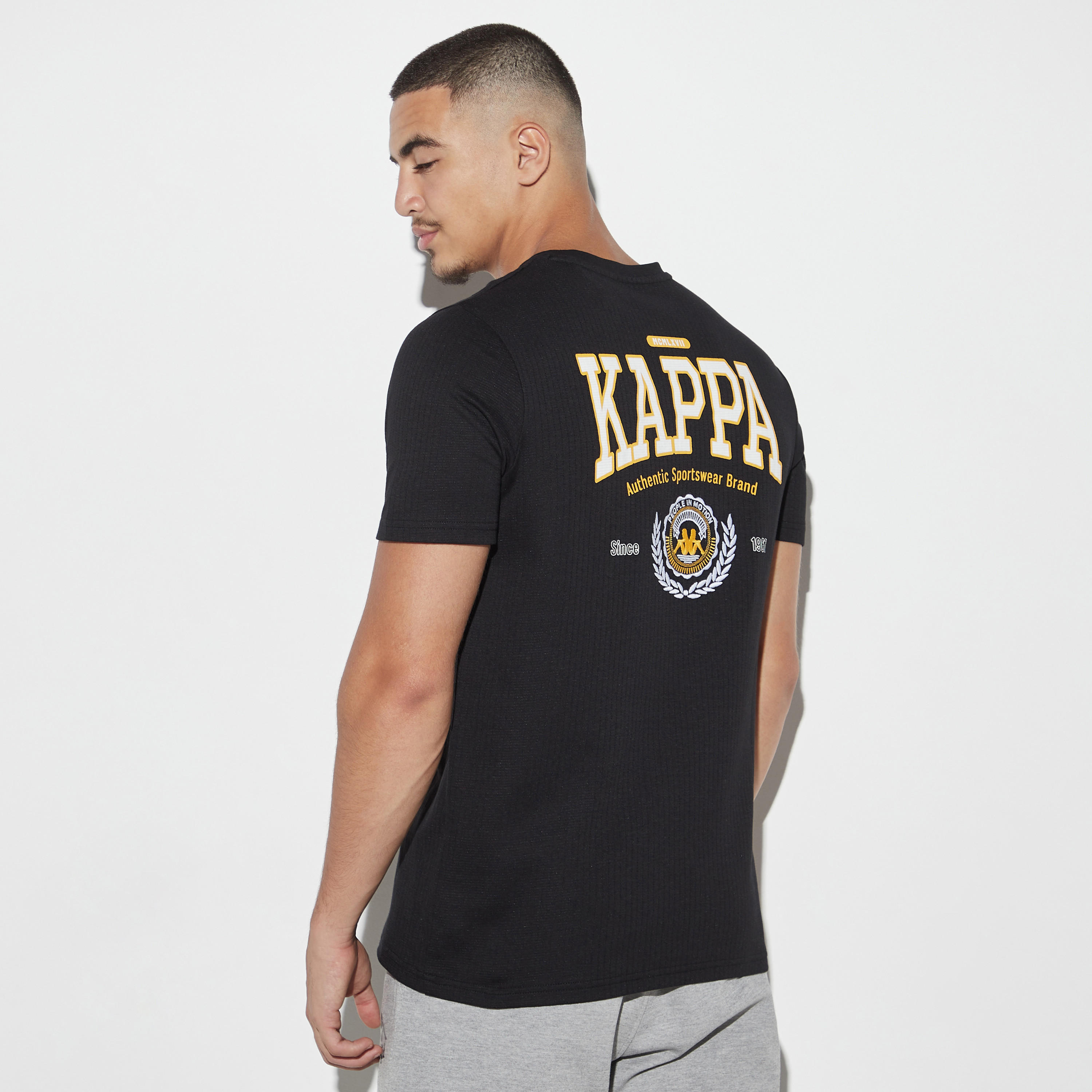 Kappa Logo Print Crew Neck T-shirt-men-clothing-sportswearandactivewear-tshirtsandpolos-image-3
