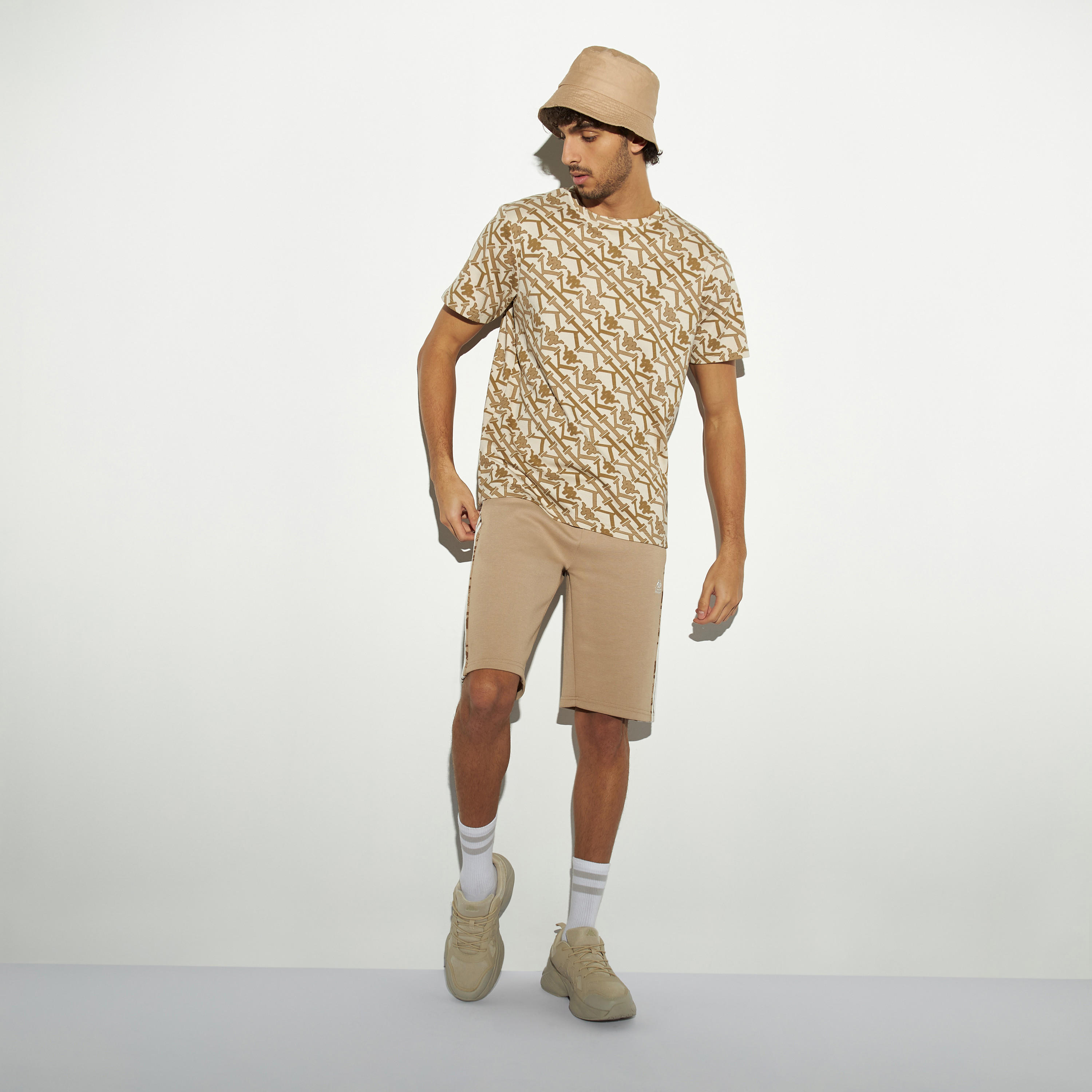 Kappa Tape Detail Shorts with Drawstring Closure and Pockets-men-clothing-bottoms-shorts-image-2