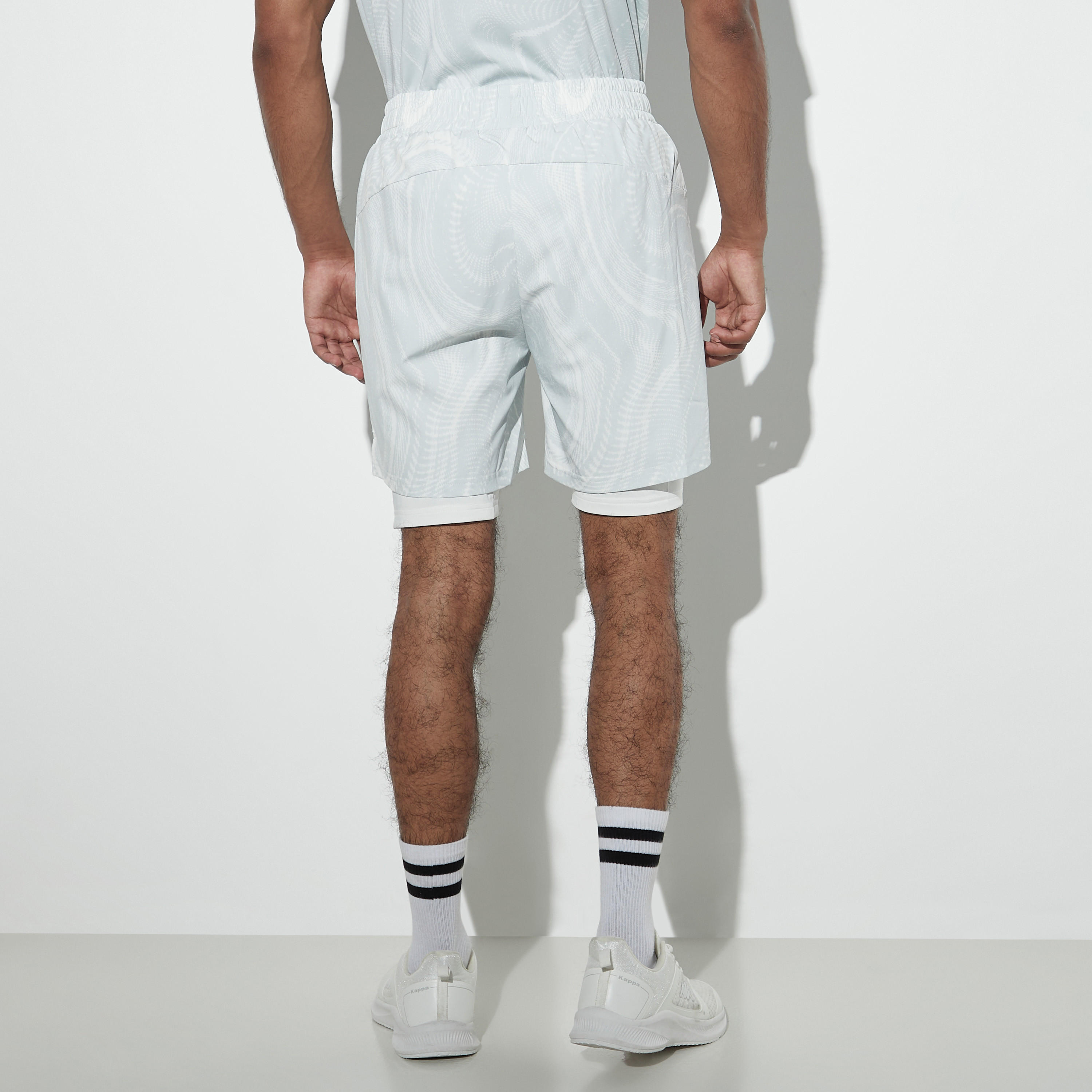 شورت تدريب سادة مع حزام مطاطي من كابا-men-clothing-sportswearandactivewear-bottoms-image-3