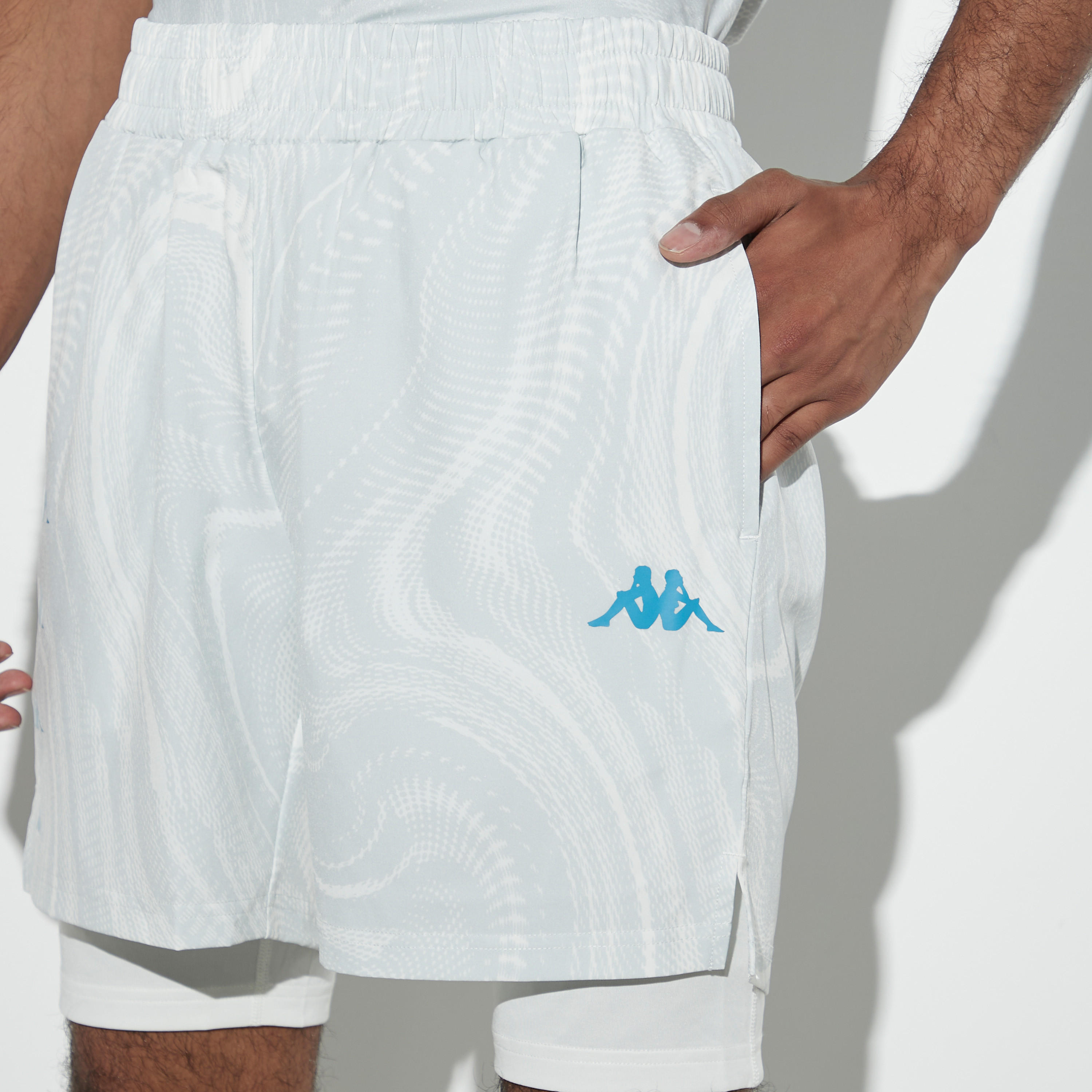 شورت تدريب سادة مع حزام مطاطي من كابا-men-clothing-sportswearandactivewear-bottoms-image-2