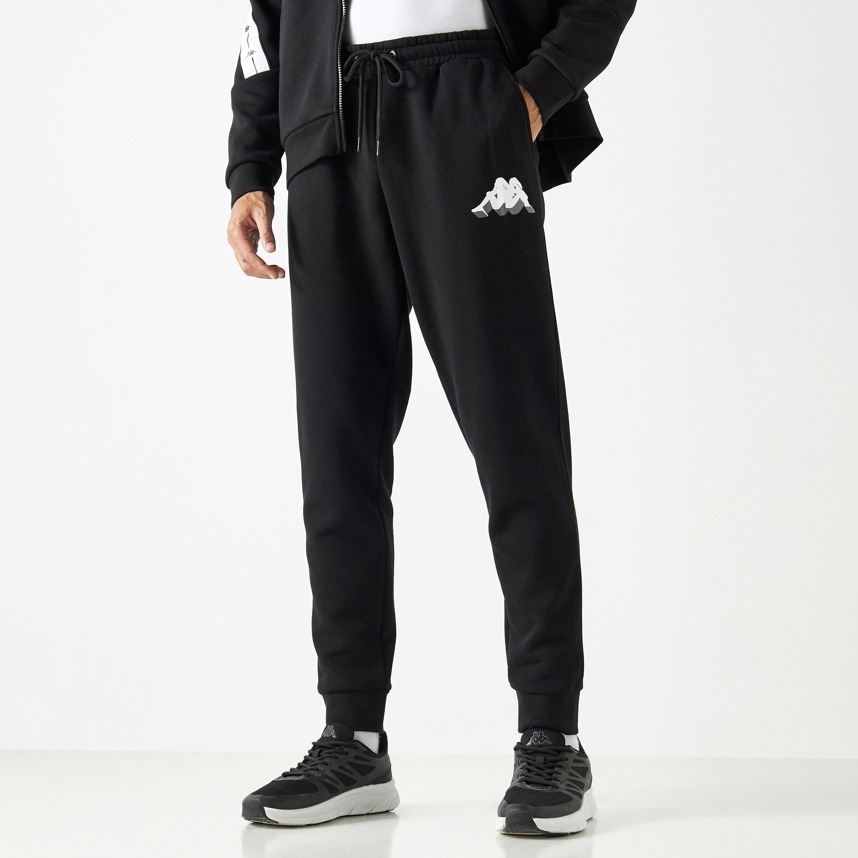 Kappa Logo Detail Joggers with Drawstring Closure and Pockets-men-clothing-sportswearandactivewear-tracksuits-image-1