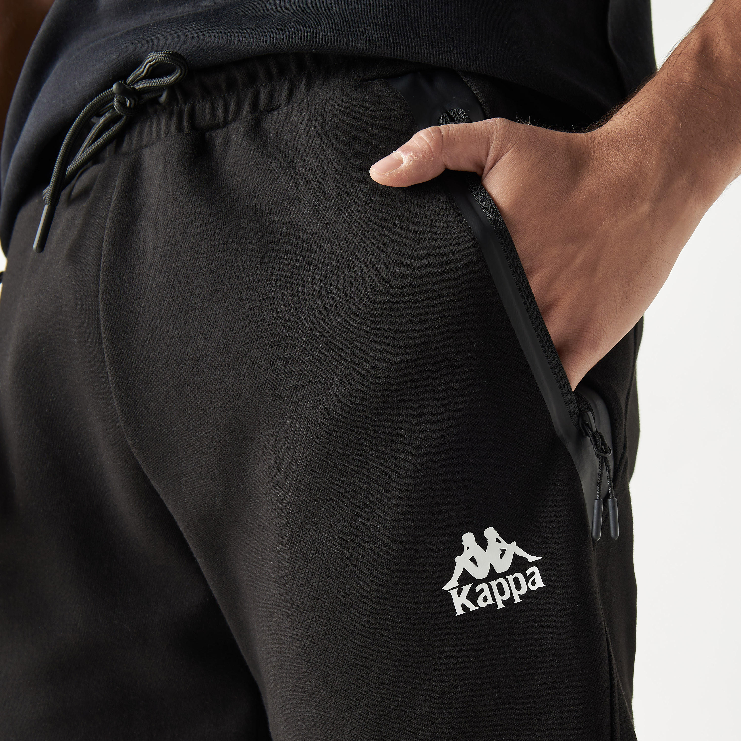 Kappa Logo Detail Shorts with Drawstring Closure and Pockets-men-clothing-sportswearandactivewear-bottoms-image-4