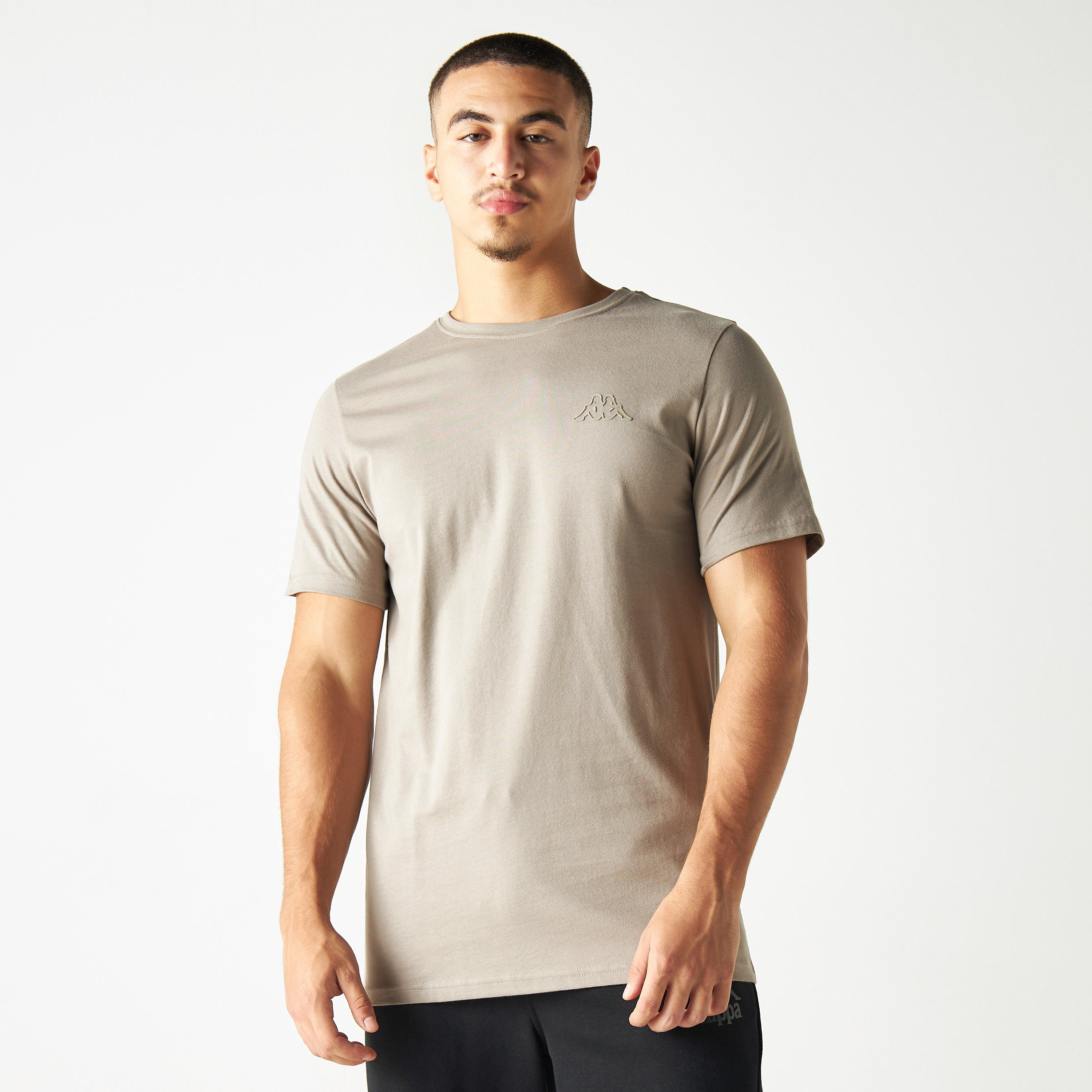 Kappa Solid Crew Neck T-shirt with Short Sleeves-men-clothing-sportswearandactivewear-tshirtsandpolos-image-1