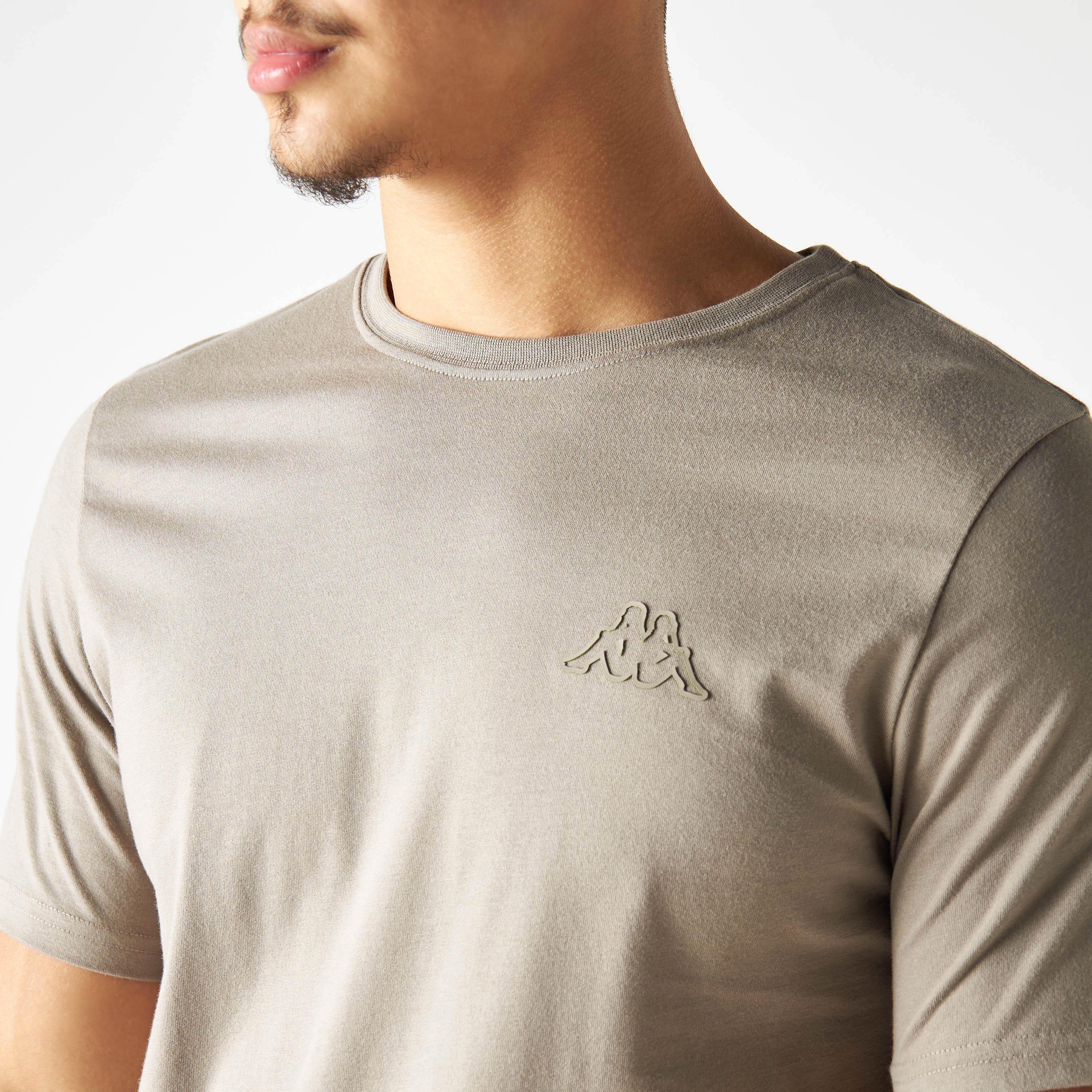 Kappa Solid Crew Neck T-shirt with Short Sleeves-men-clothing-sportswearandactivewear-tshirtsandpolos-image-4