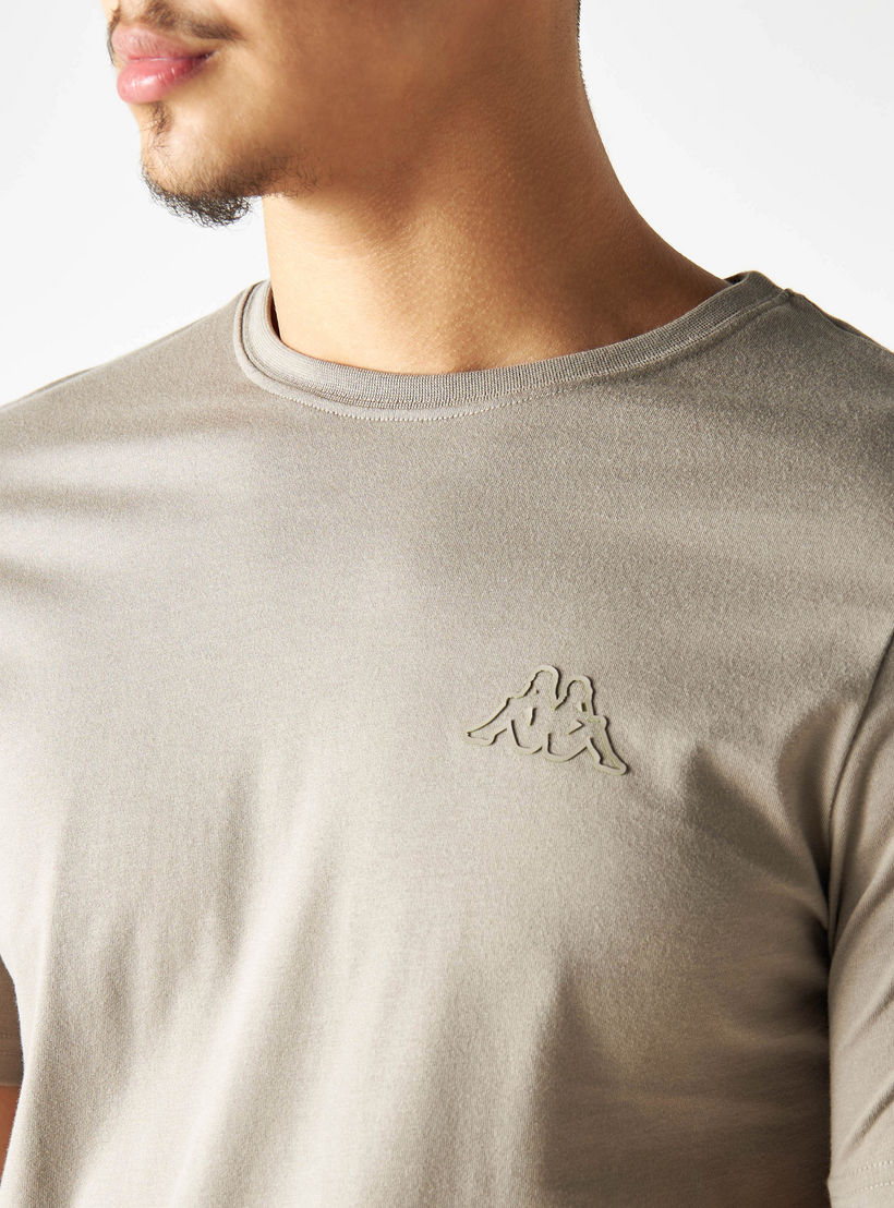 Kappa Solid Crew Neck T-shirt with Short Sleeves-men-clothing-sportswearandactivewear-tshirtsandpolos-image-4