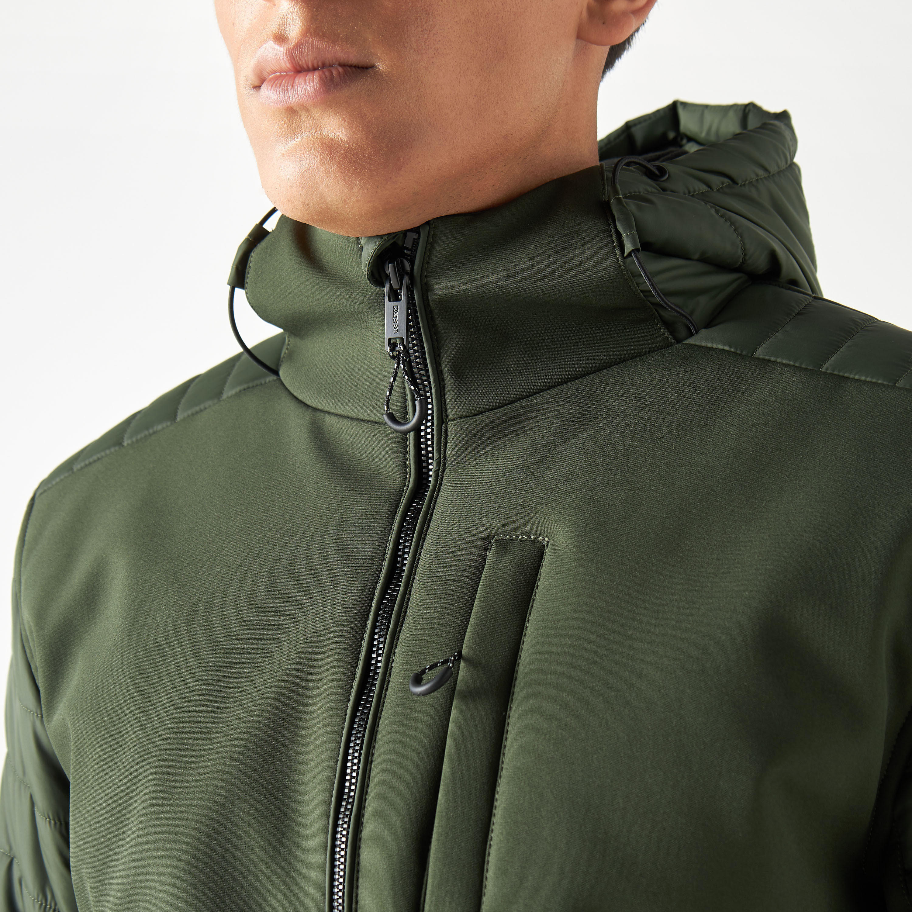 Kappa Solid Zip Through Hooded Puffer Jacket with Pockets-men-clothing-jacketsandblazers-jackets-image-4