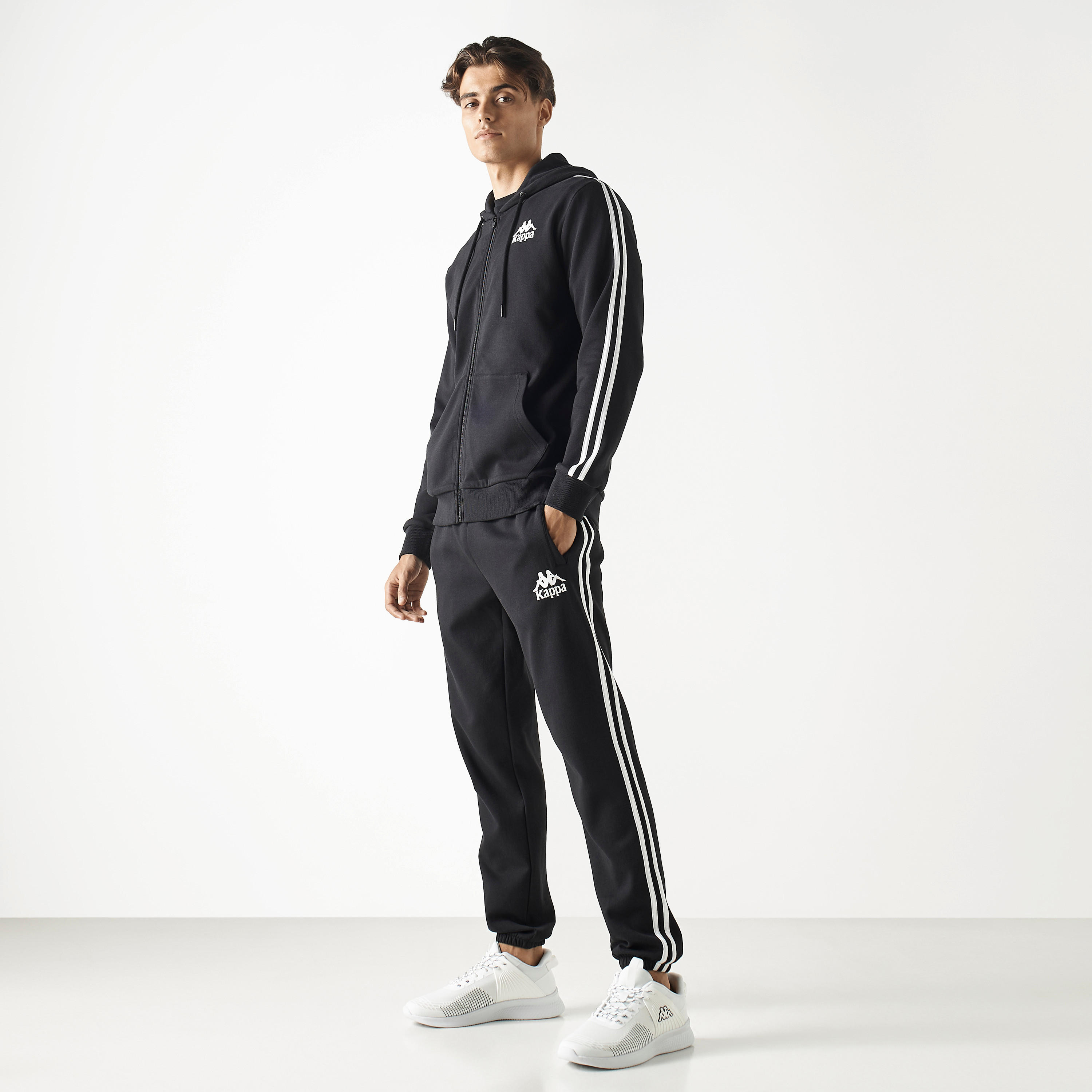 Kappa Logo Print Joggers with Drawstring Closure and Pockets-men-clothing-sportswearandactivewear-bottoms-image-3