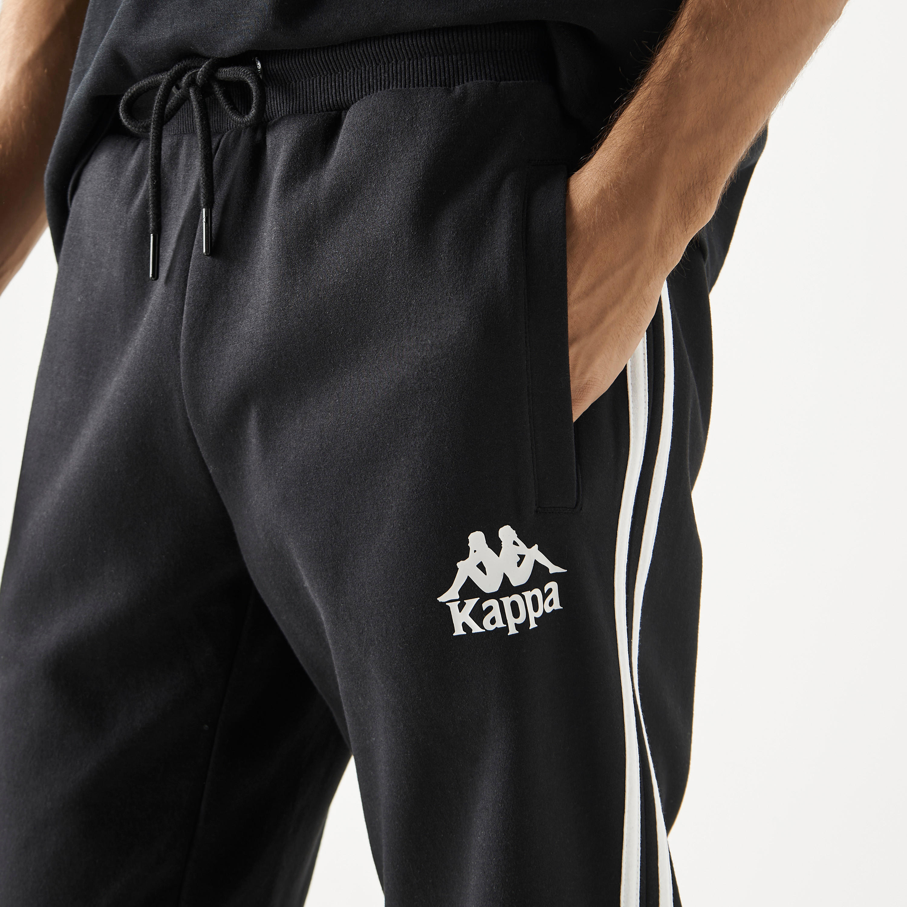 Kappa Logo Print Joggers with Drawstring Closure and Pockets-men-clothing-sportswearandactivewear-bottoms-image-5