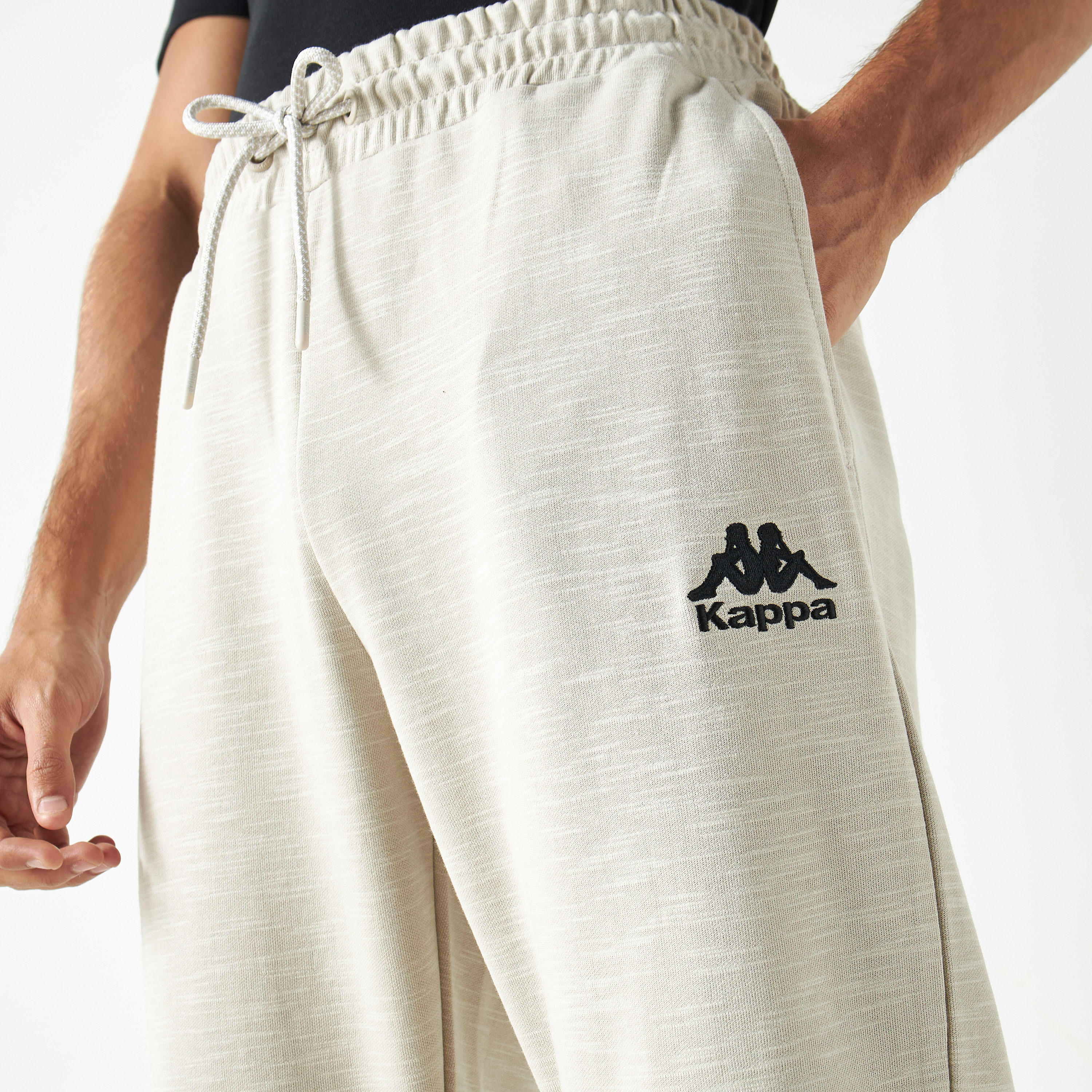 Kappa Logo Embroidered Joggers with Pockets and Drawstring Closure-men-clothing-sportswearandactivewear-bottoms-image-4