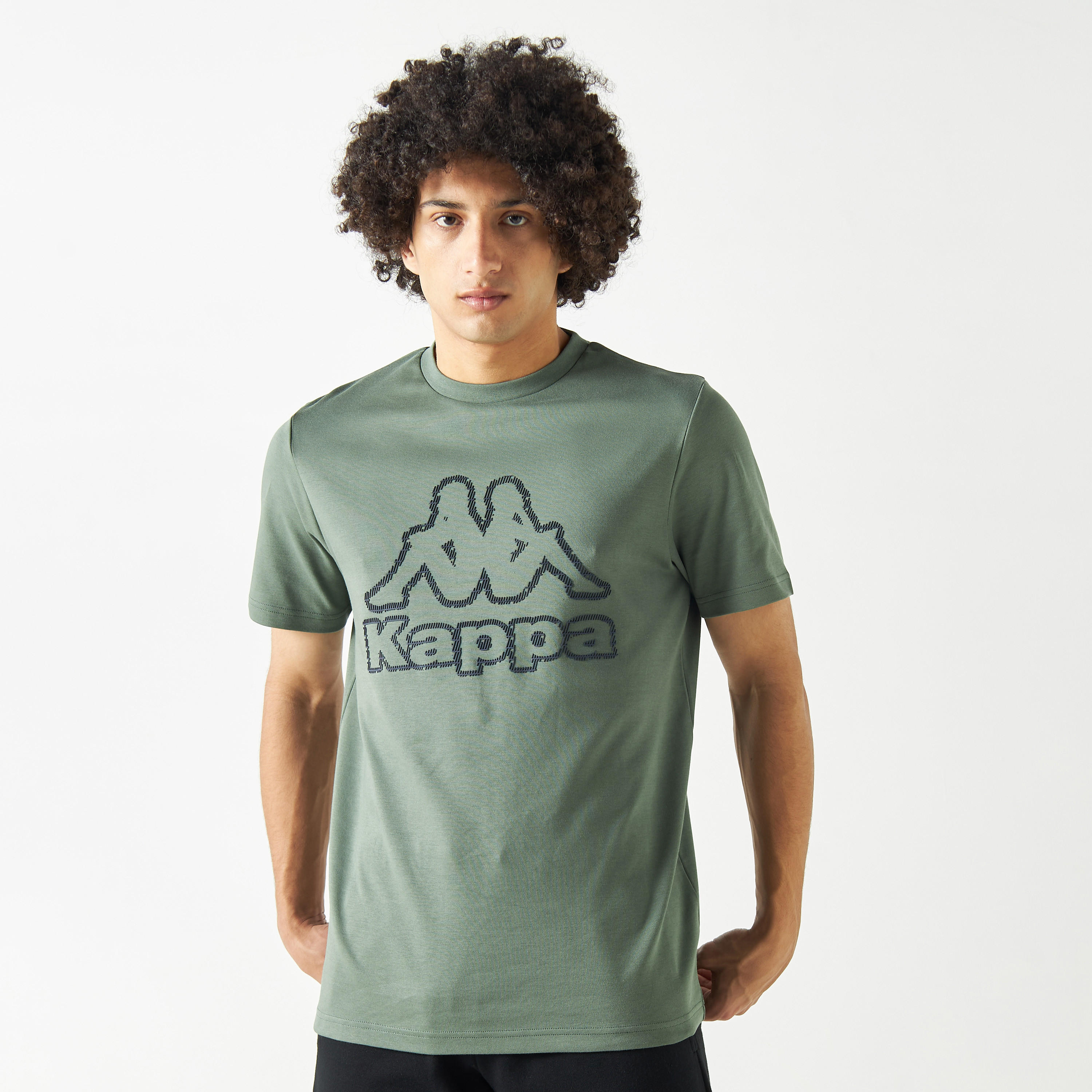 تيشيرت بأكمام قصيرة وطبعات شعار من كابا-men-clothing-sportswearandactivewear-tshirtsandpolos-image-1