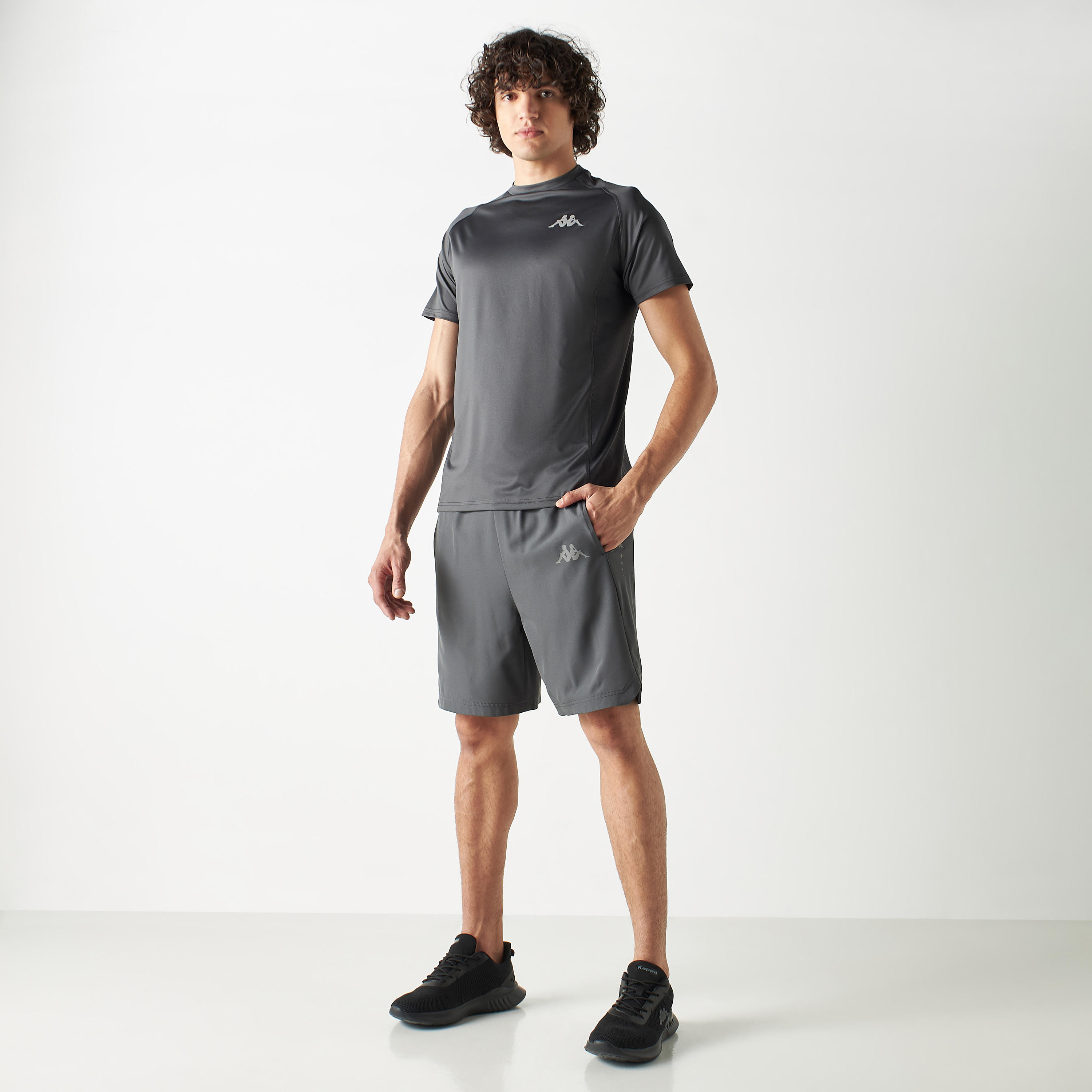 Kappa Logo Detail Shorts with Elasticated Waistband and Pockets-men-clothing-bottoms-shorts-image-2