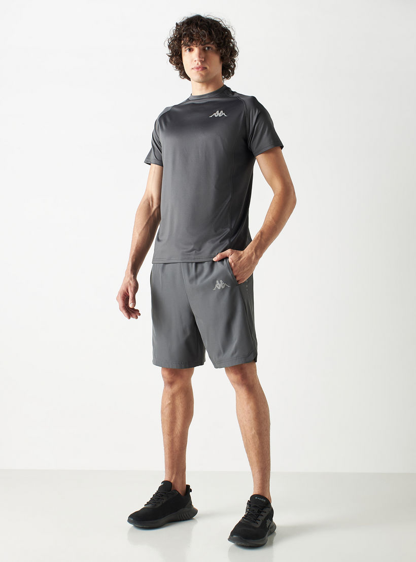 Kappa Logo Detail Shorts with Elasticated Waistband and Pockets-men-clothing-bottoms-shorts-image-2