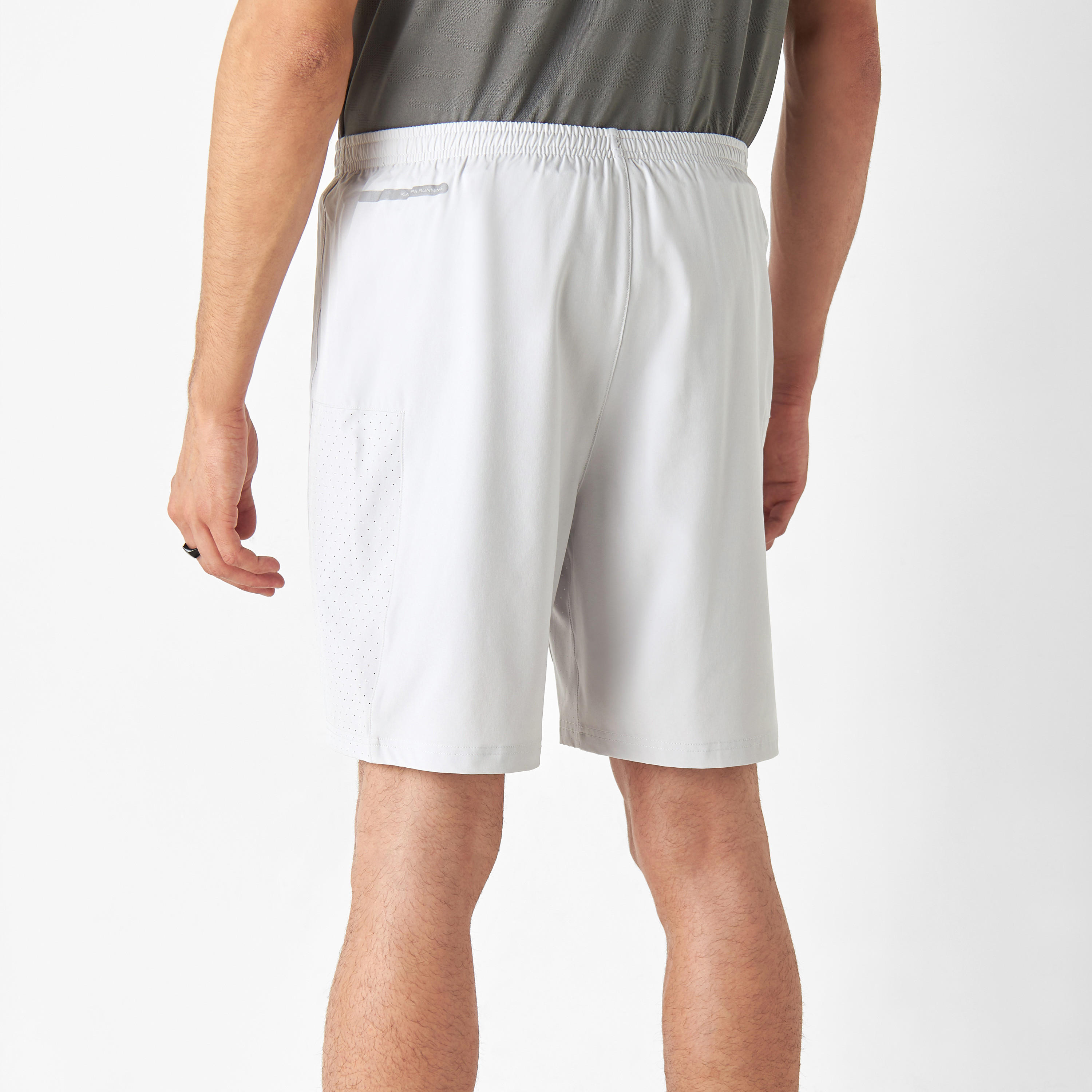 شورت بحزام خصر مطاطي لوح شبكي وطبعات شعار من كابا-men-clothing-bottoms-shorts-image-3
