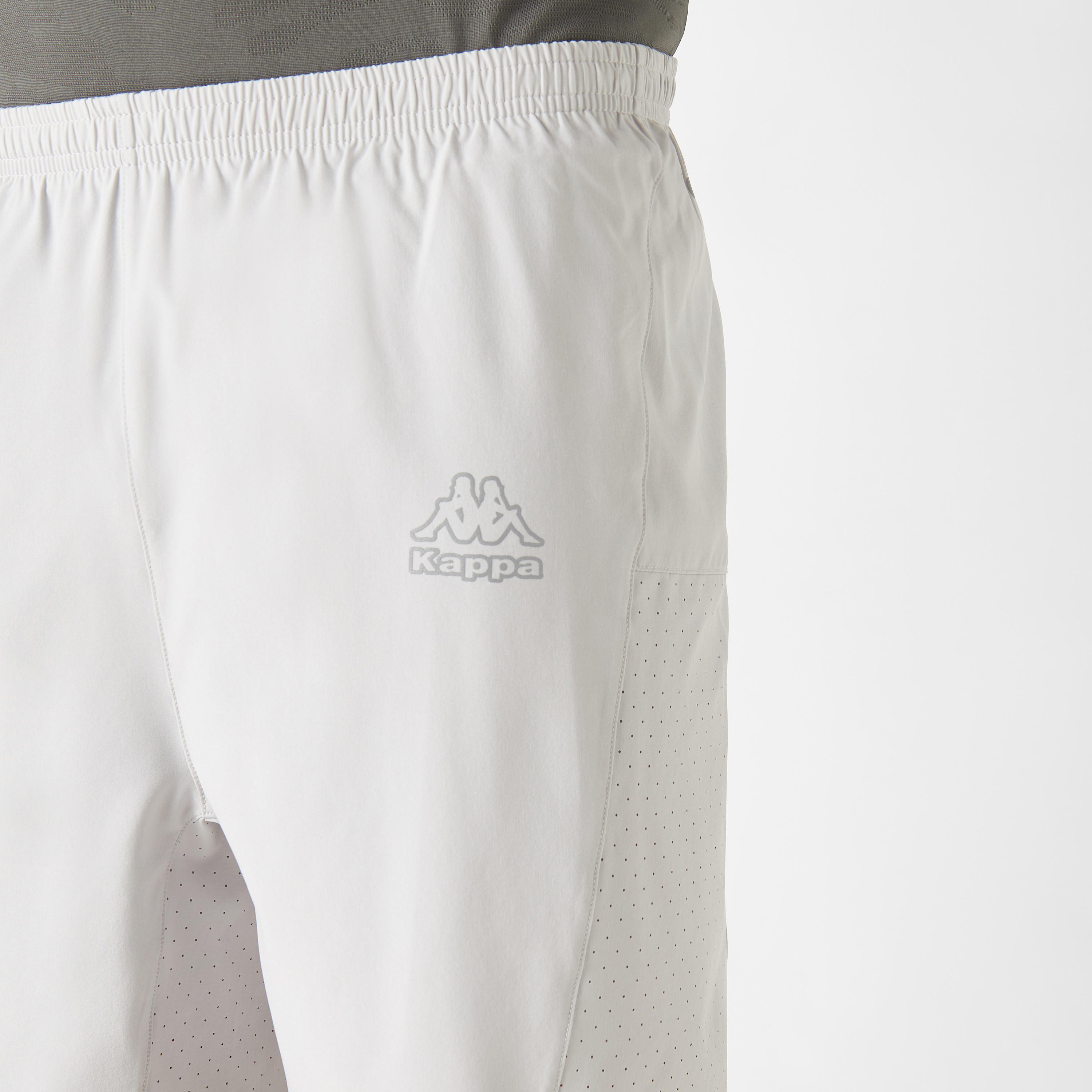 شورت بحزام خصر مطاطي لوح شبكي وطبعات شعار من كابا-men-clothing-bottoms-shorts-image-5